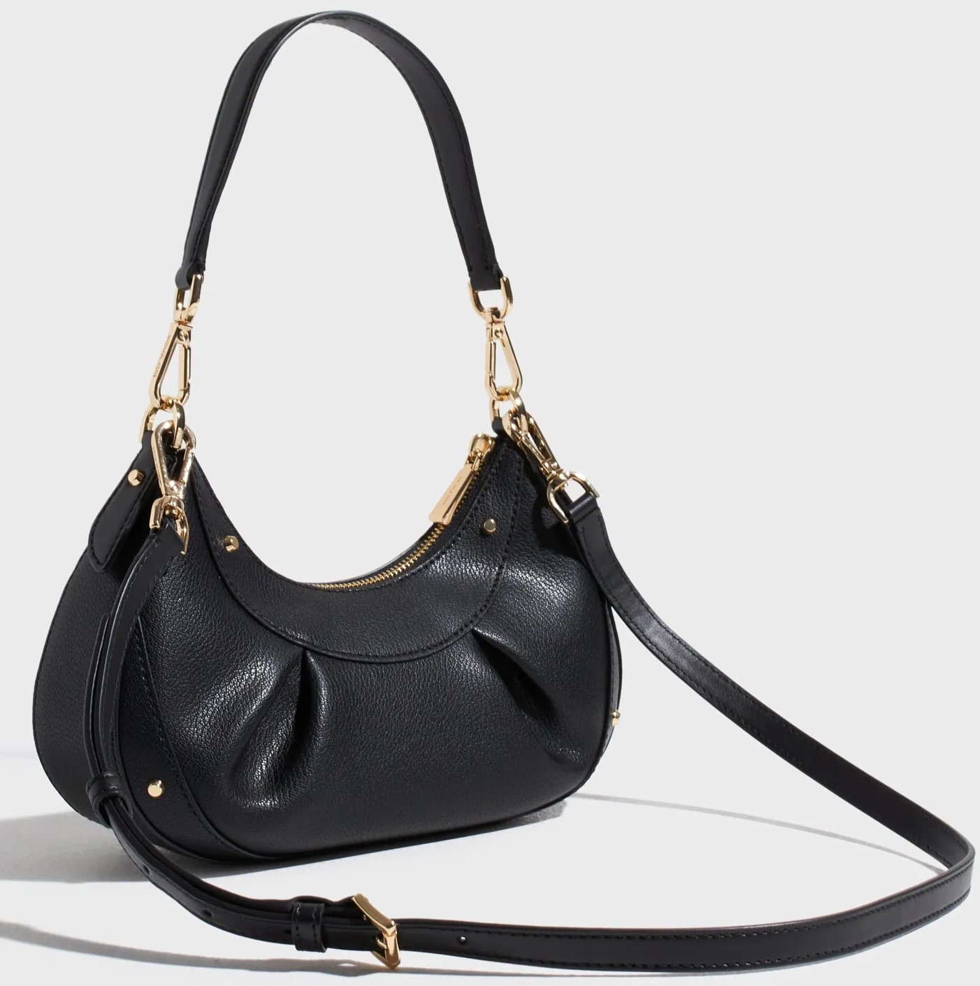 Túi xách MK nữ Michael Kors Enzo Small Convertible Pouchette Crossbody Bag Black 6