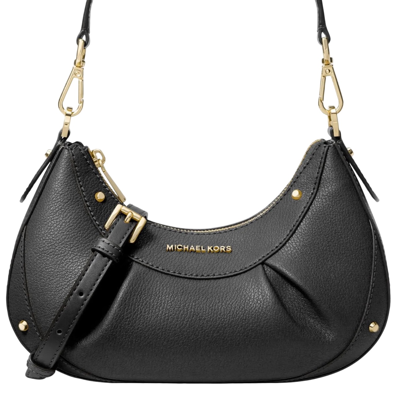 Túi xách MK nữ Michael Kors Enzo Small Convertible Pouchette Crossbody Bag Black 16