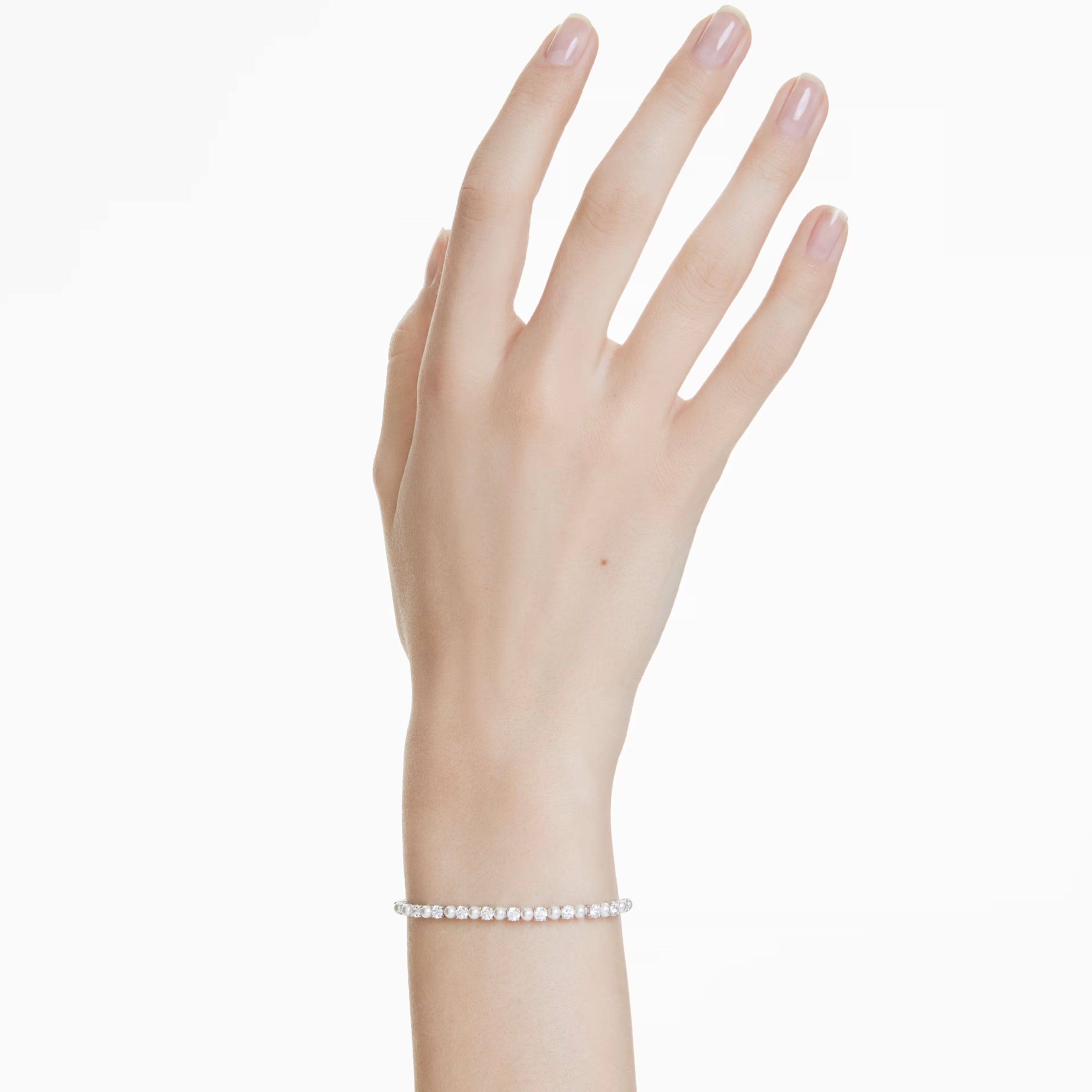 Vòng tay Swarovski Matrix Bracelet Crystal Pearl Round Cut White Rhodium Plated 5689633 5