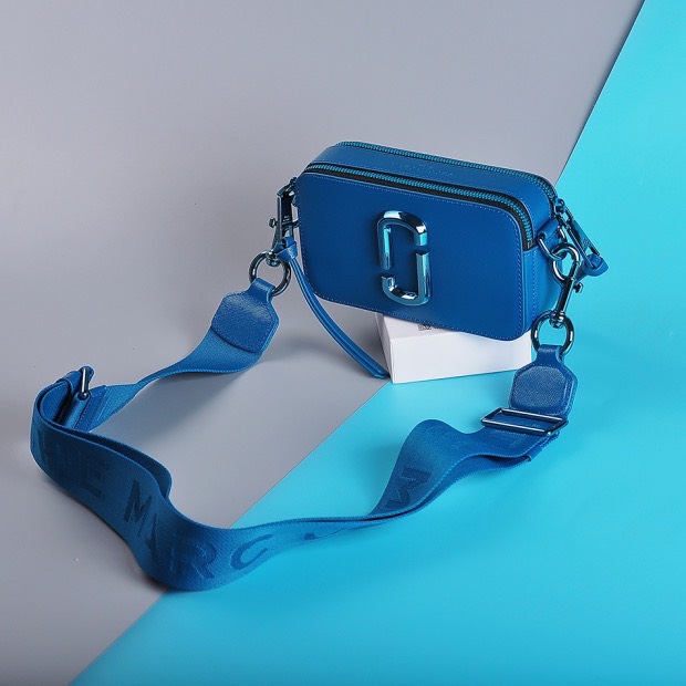 Túi đeo chéo nữ Marc Jacobs da thật màu xanh | Túi xách Snapshot Camera bag mẫu mới nhất 1