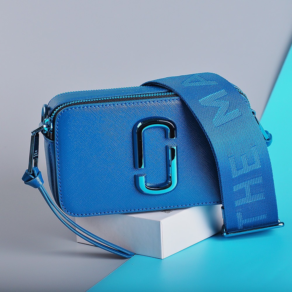 Túi đeo chéo nữ Marc Jacobs da thật màu xanh | Túi xách Snapshot Camera bag mẫu mới nhất 5