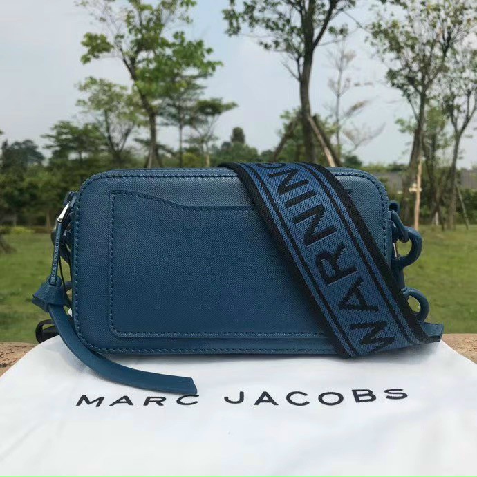 Túi đeo chéo nữ Marc Jacobs da thật màu xanh dương | Túi xách Snapshot Camera bag mẫu mới nhất 9