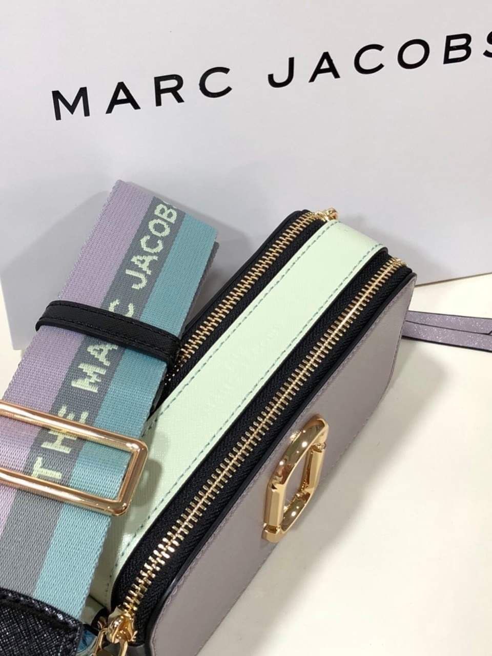 Túi đeo chéo nữ Marc Jacobs da thật màu tím | Túi xách Snapshot Camera bag mẫu mới nhất 5