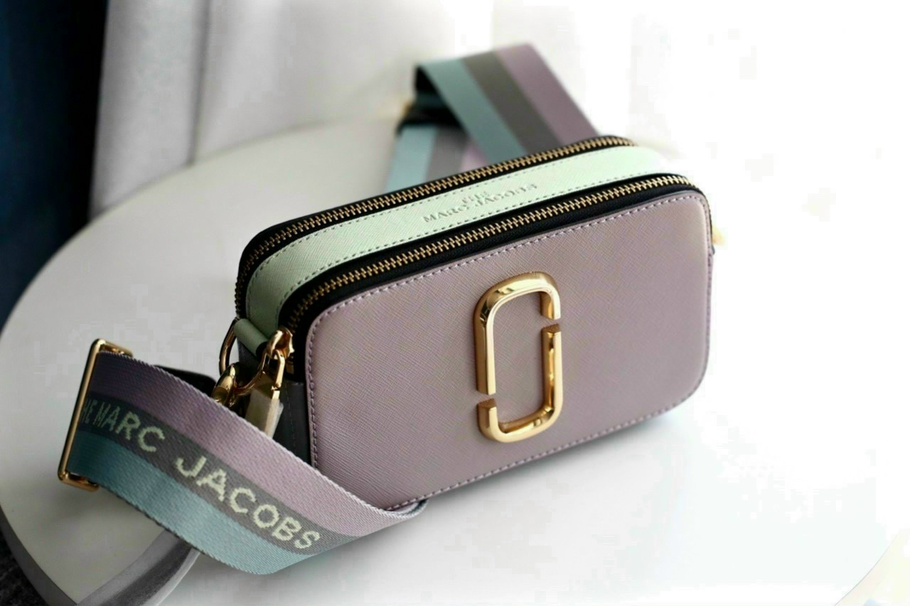 Túi đeo chéo nữ Marc Jacobs da thật màu tím | Túi xách Snapshot Camera bag mẫu mới nhất 12