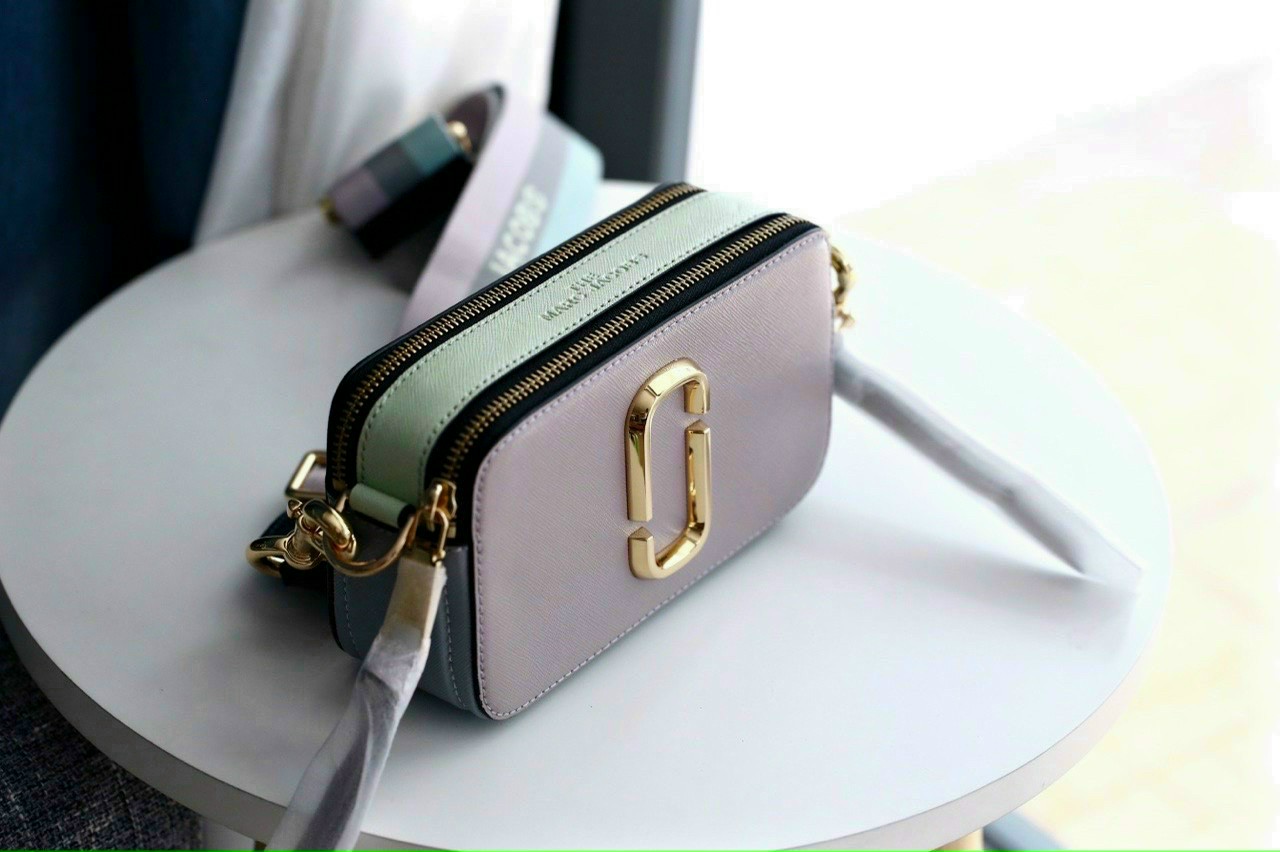 Túi đeo chéo nữ Marc Jacobs da thật màu tím | Túi xách Snapshot Camera bag mẫu mới nhất 10