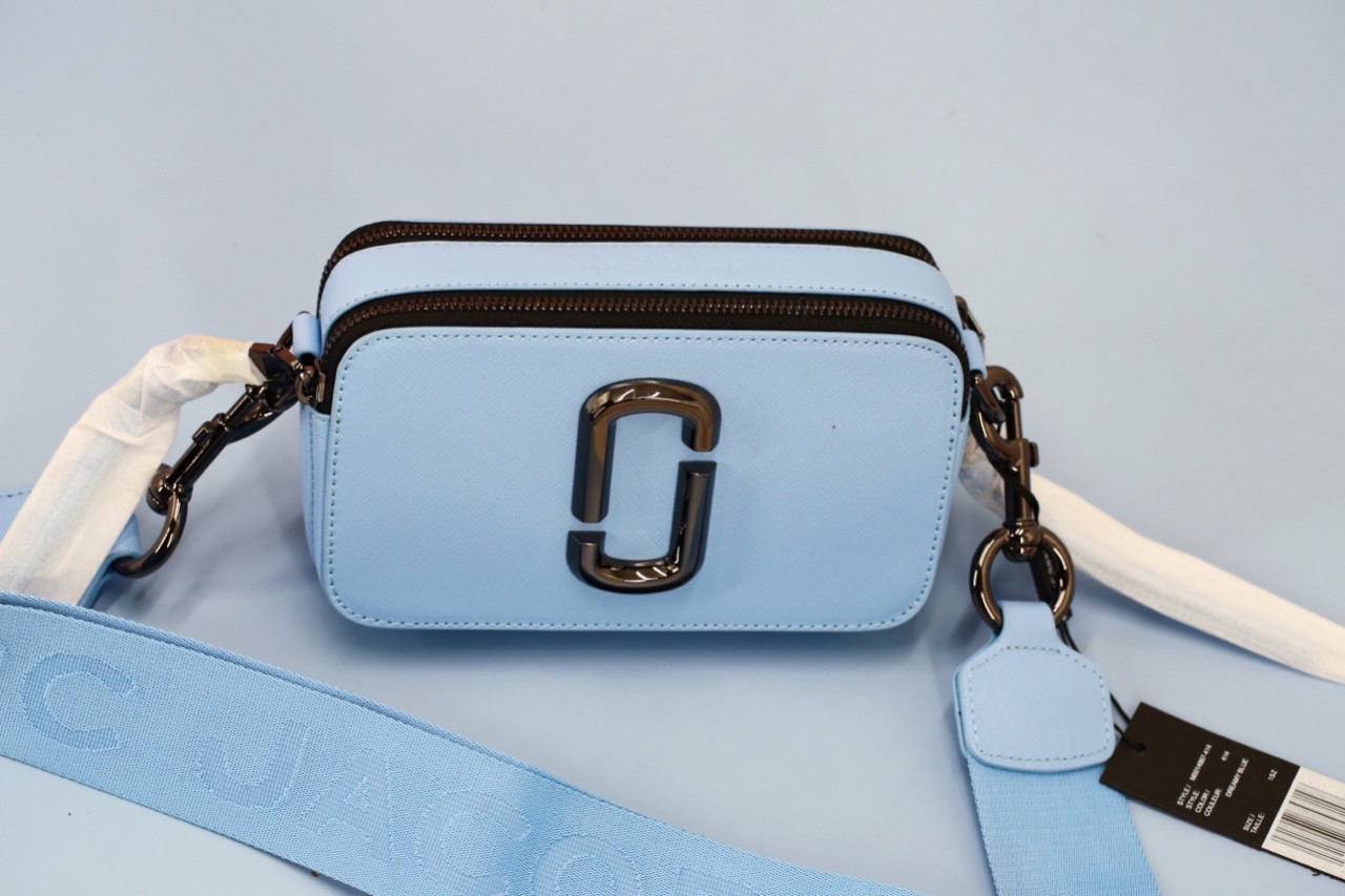 Túi đeo chéo nữ Marc Jacobs da thật màu xanh | Túi xách Snapshot Camera bag mẫu mới nhất 3