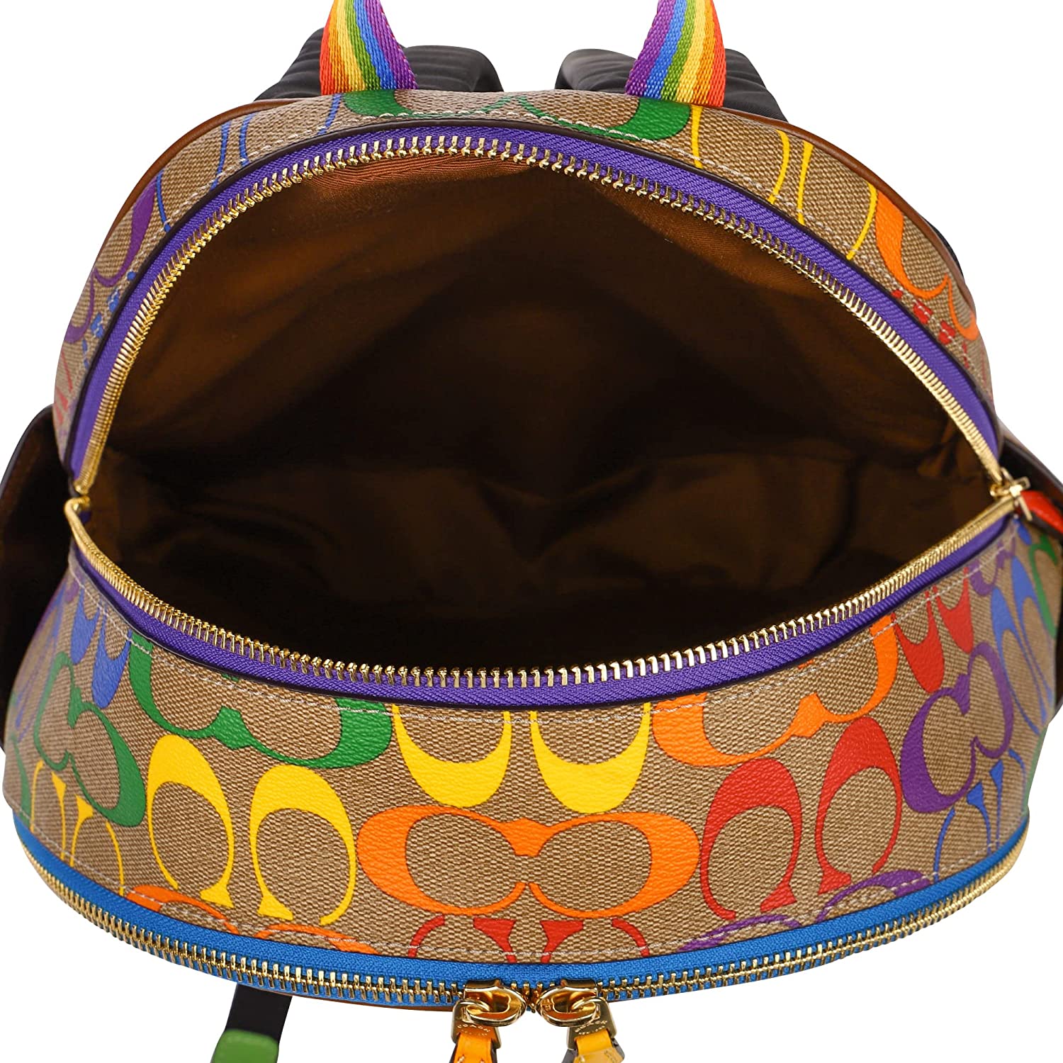 BALO NỮ COACH COURT BACKPACK IN RAINBOW SIGNATURE CANVAS CA140 4
