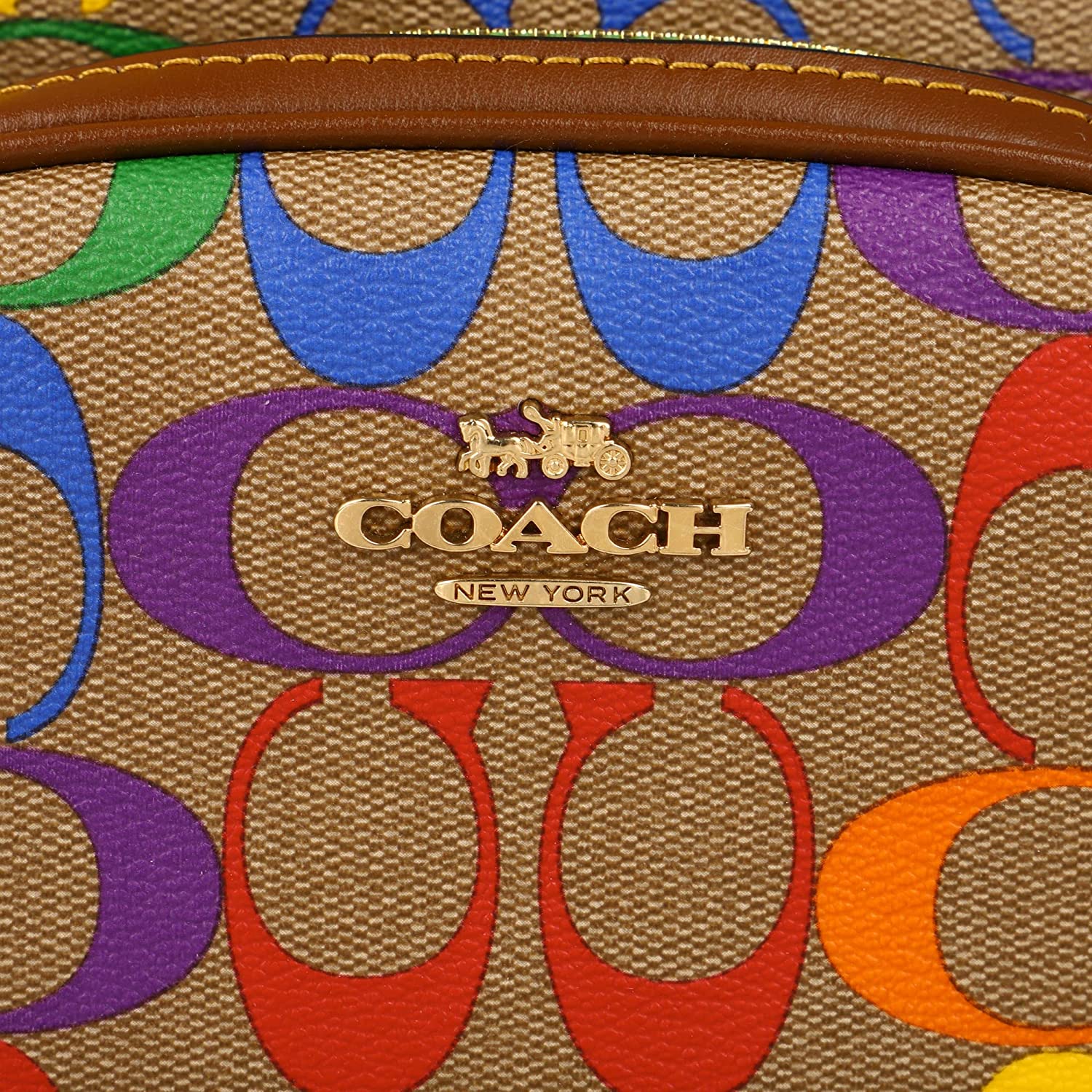 BALO NỮ COACH COURT BACKPACK IN RAINBOW SIGNATURE CANVAS CA140 5