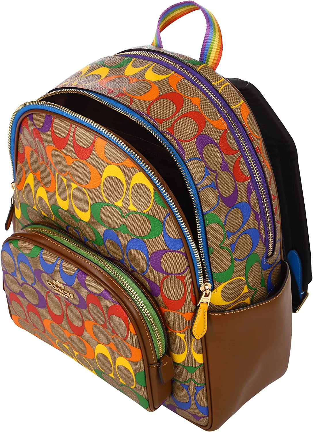BALO NỮ COACH COURT BACKPACK IN RAINBOW SIGNATURE CANVAS CA140 7