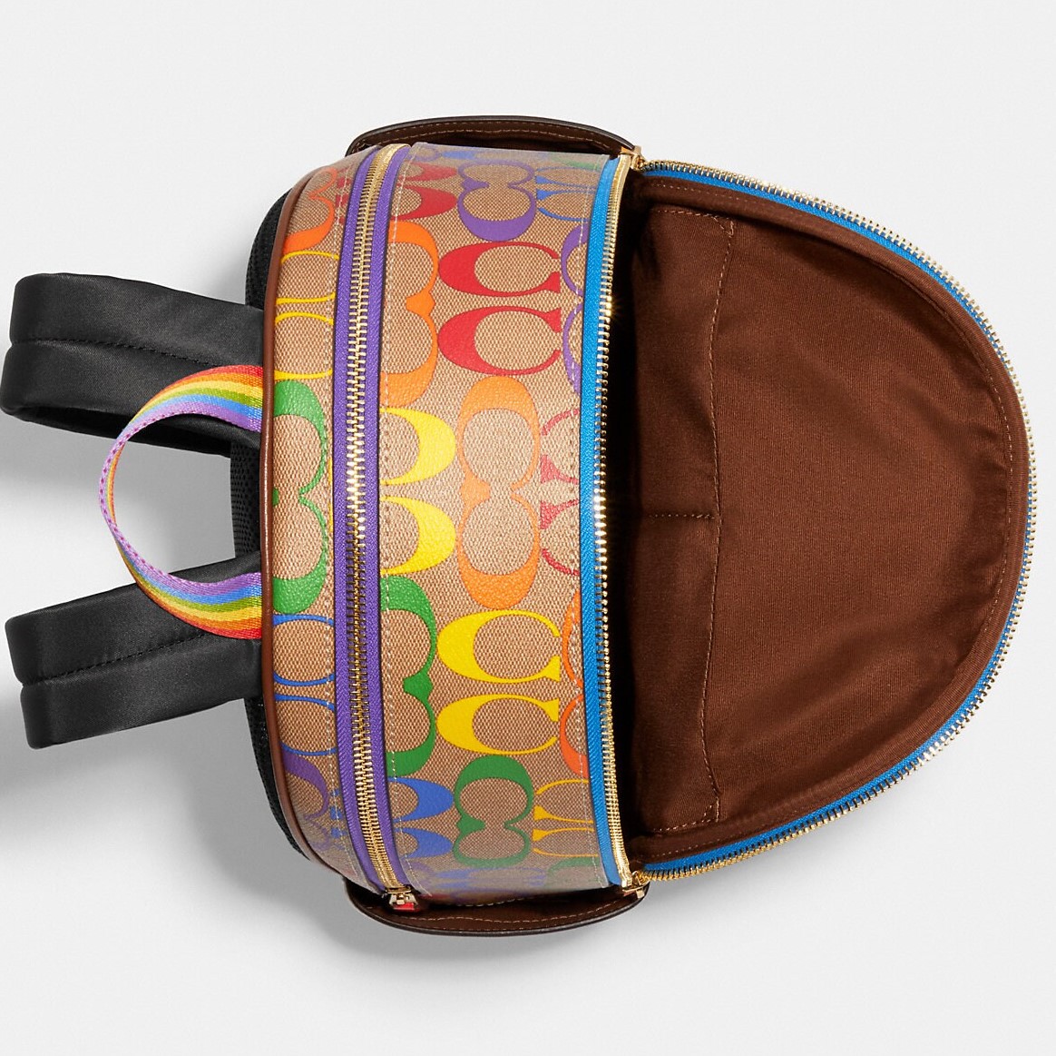 BALO NỮ COACH COURT BACKPACK IN RAINBOW SIGNATURE CANVAS CA140 8