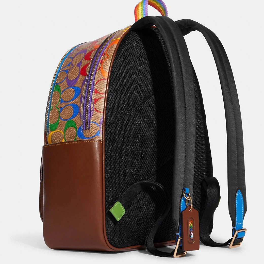 BALO NỮ COACH COURT BACKPACK IN RAINBOW SIGNATURE CANVAS CA140 12