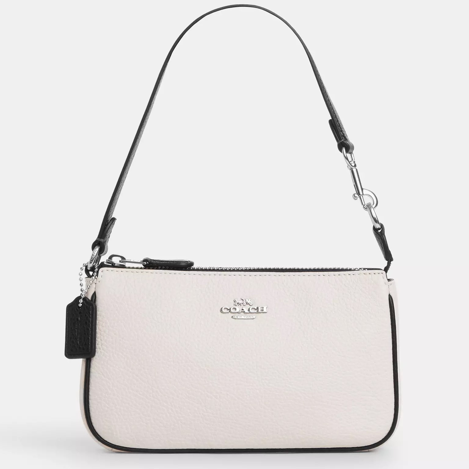 TÚI KẸP NÁCH COACH NOLITA 19 SILVER CHALK BLACK REFINED PEBBLE LEATHER CP490 3