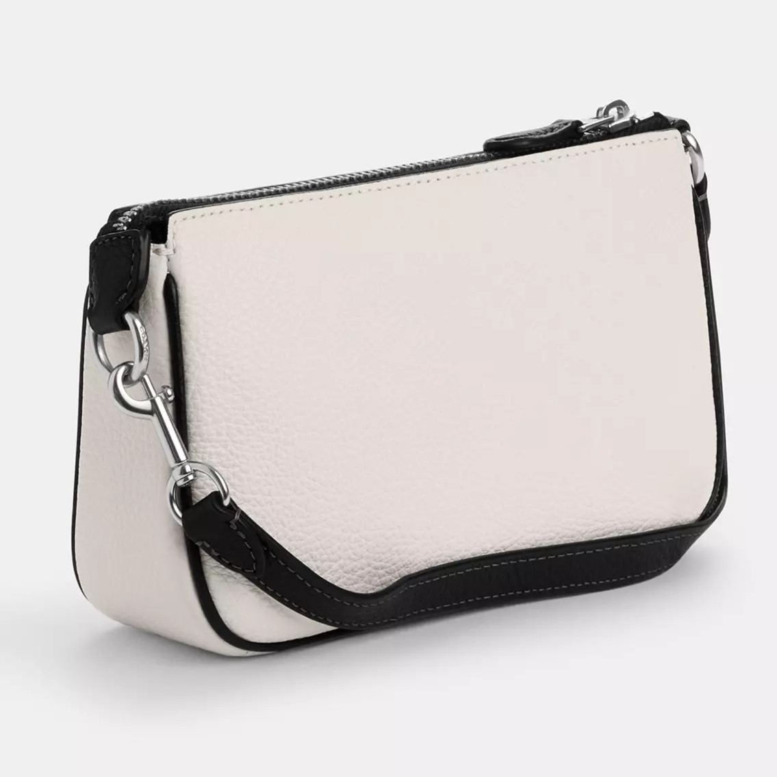 TÚI KẸP NÁCH COACH NOLITA 19 SILVER CHALK BLACK REFINED PEBBLE LEATHER CP490 1