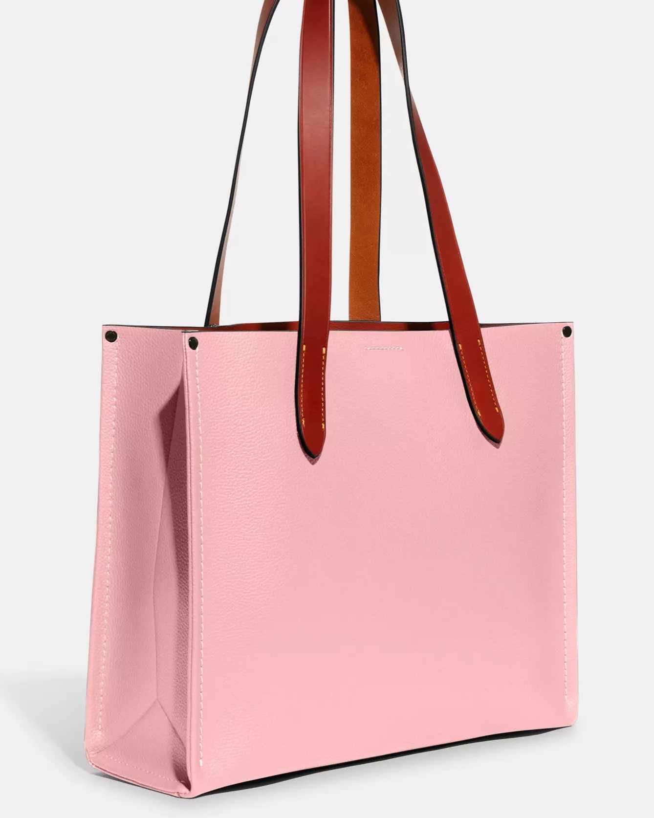 TÚI XÁCH COACH RELAY TOTE 34 PINK POLISHED PEBBLE LEATHER BAG CH757 2