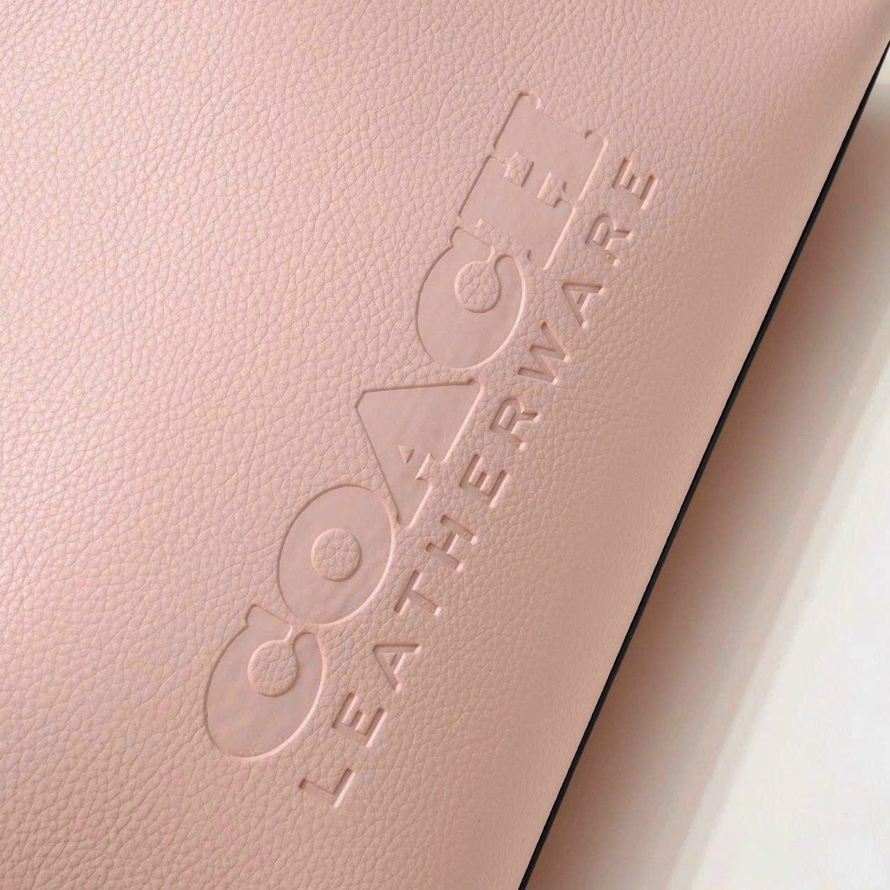 TÚI XÁCH COACH RELAY TOTE 34 PINK POLISHED PEBBLE LEATHER BAG CH757 5