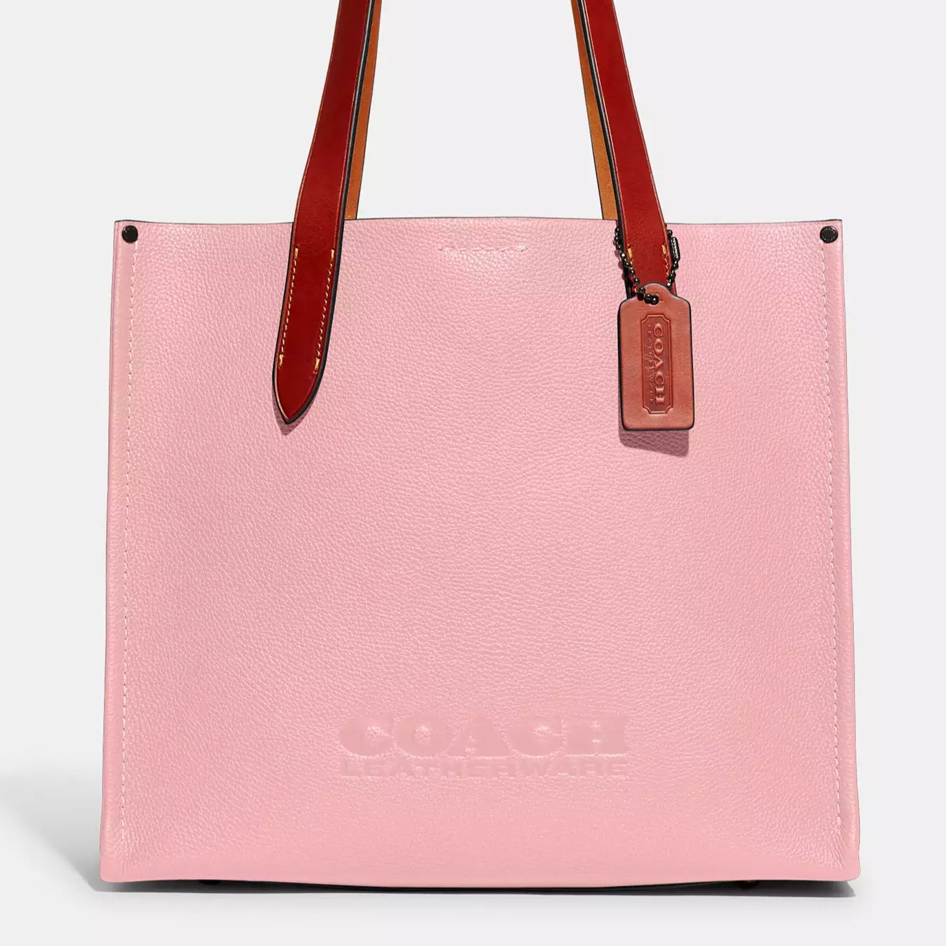  TÚI XÁCH COACH RELAY TOTE 34 PINK POLISHED PEBBLE LEATHER BAG CH757 7