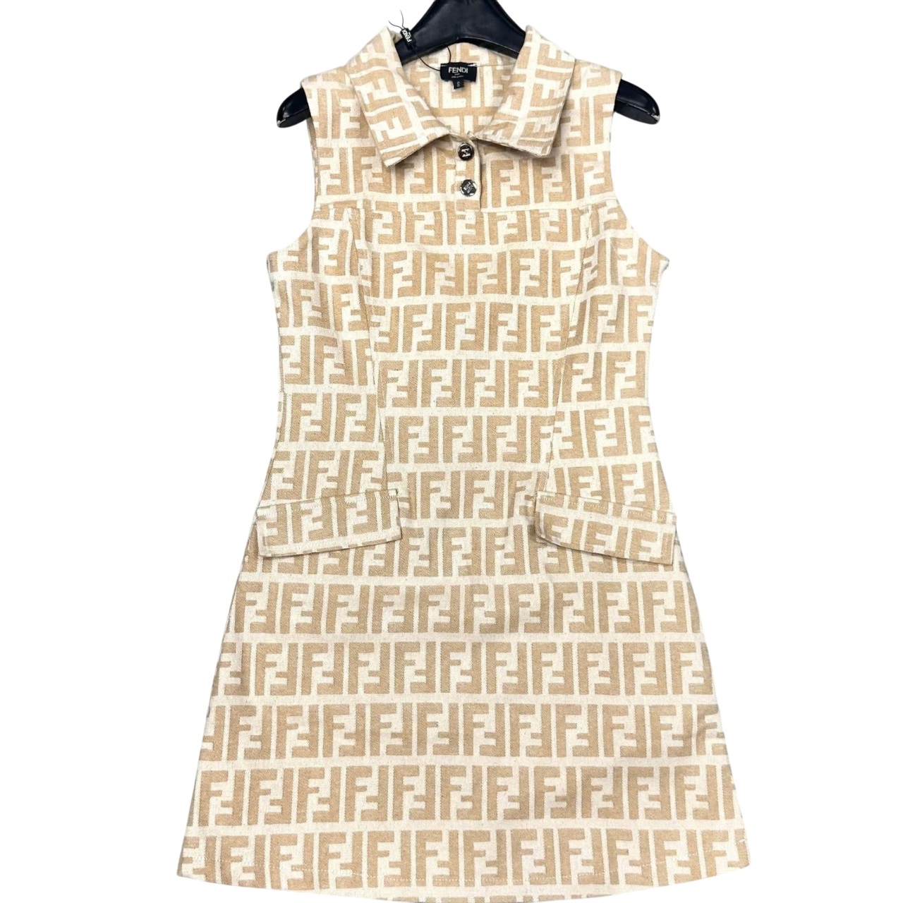 Đầm nữ cổ polo fendi 1