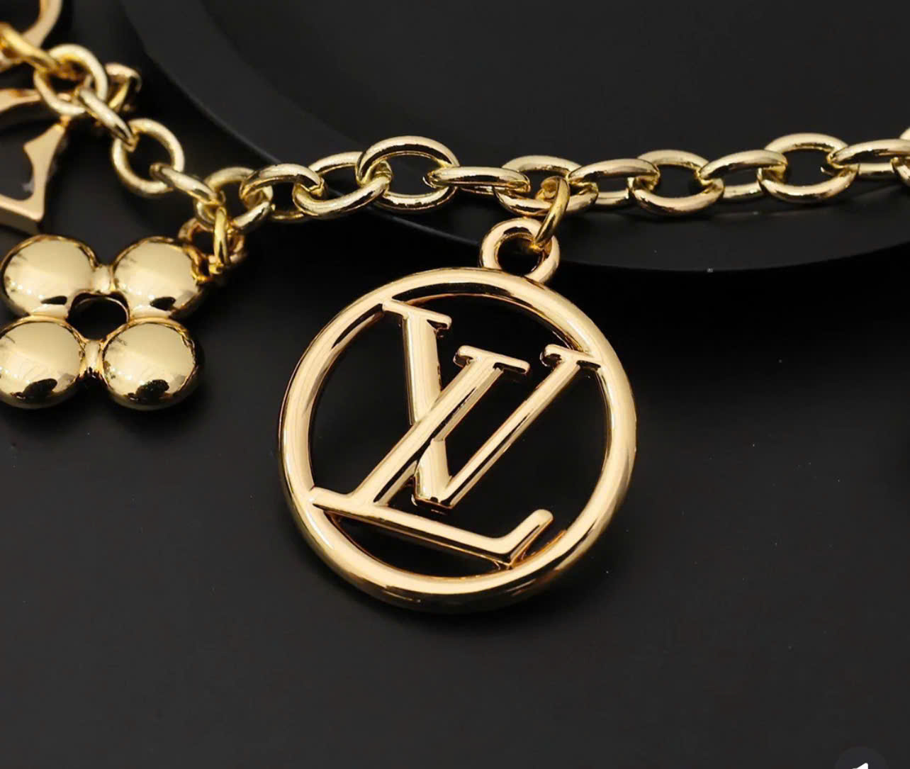 Dây đeo túi Louis Vuitton Fleur De Monogram Bag Charm Chain 5