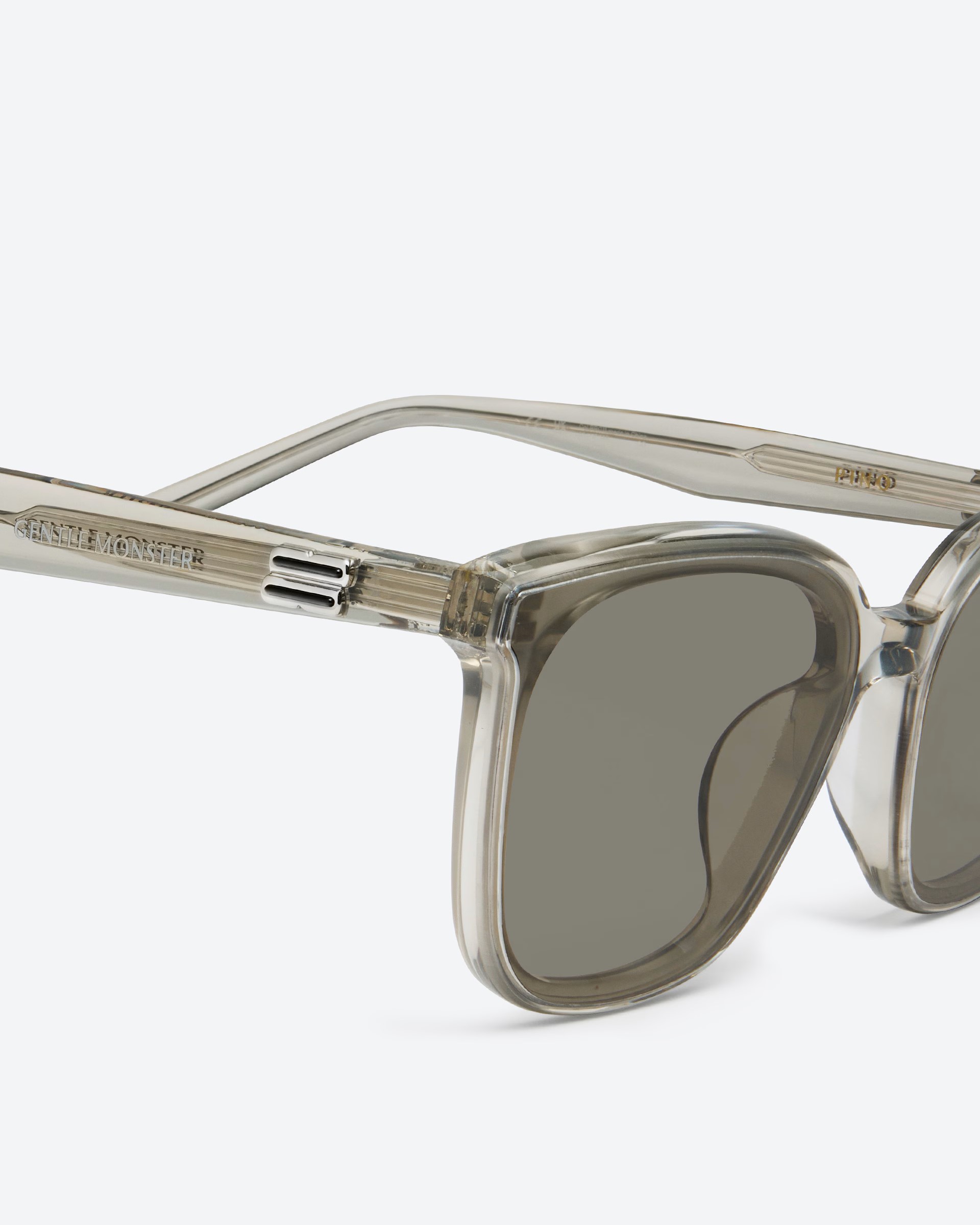 Mắt Kính GM Gentle Monster Pino BRC11 Gray Lenses Translucent Brown Acetate Frame 1