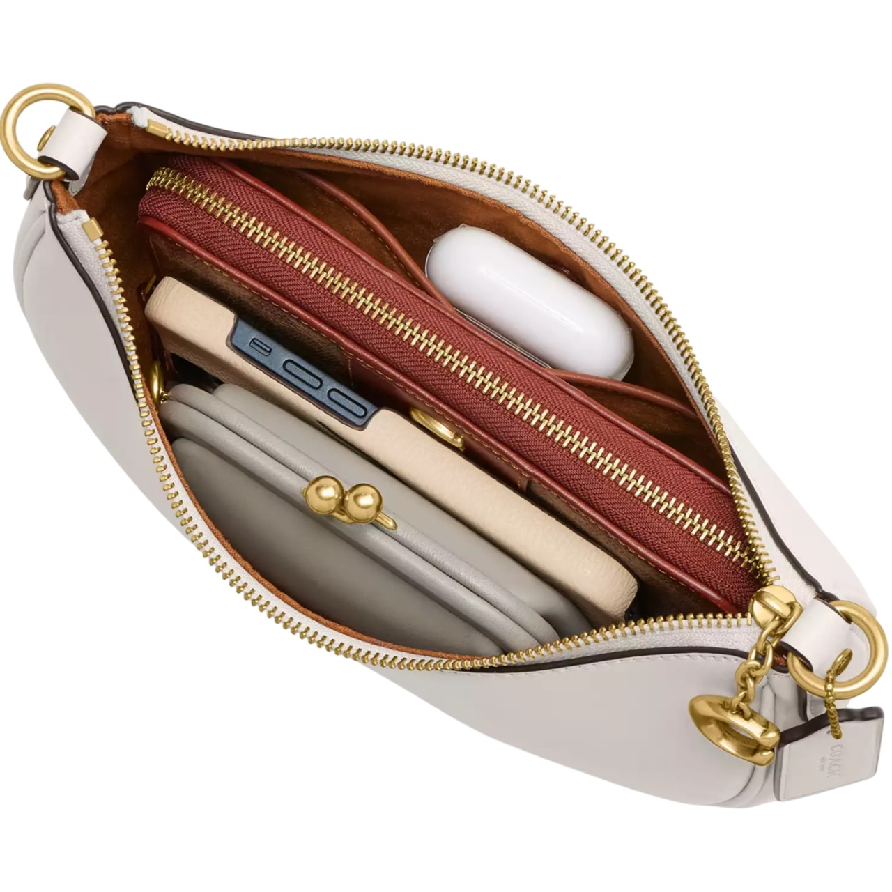 Túi đeo vai Coach Mira Shoulder Bag Brass Chalk CM583 1