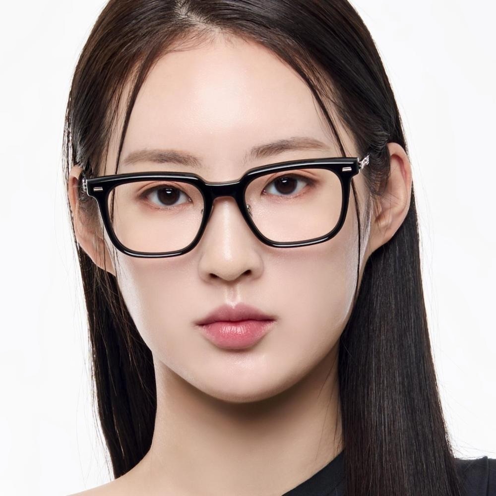 Kính giả cận Gentle Monster Zin 01 Clear Lenses Square Shape Black Acetate Frame 9