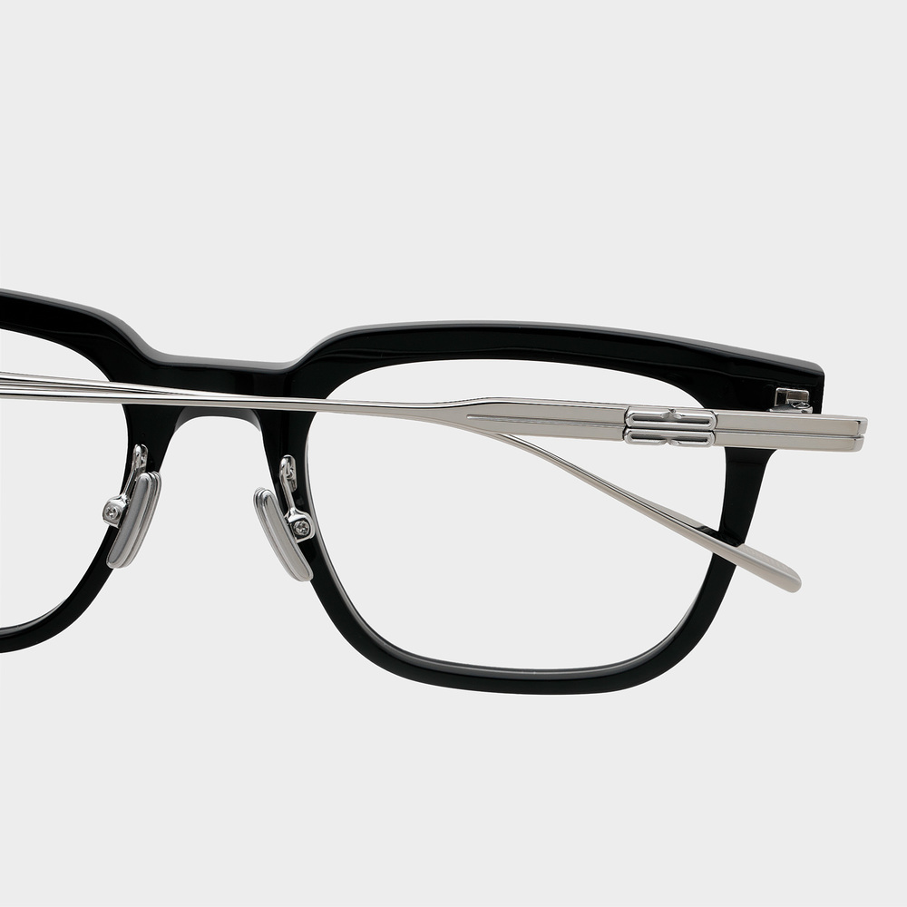 Kính giả cận Gentle Monster Zin 01 Clear Lenses Square Shape Black Acetate Frame 12