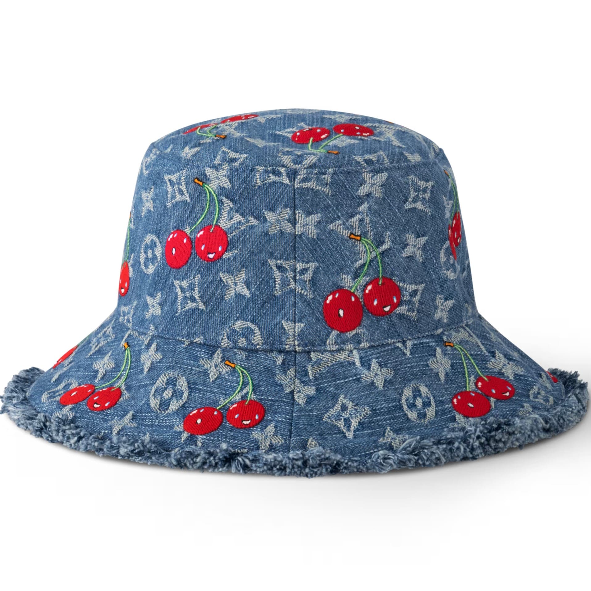 Nón Louis Vuitton Cherry LV x TM Denim Cerise Bucket Hat 3