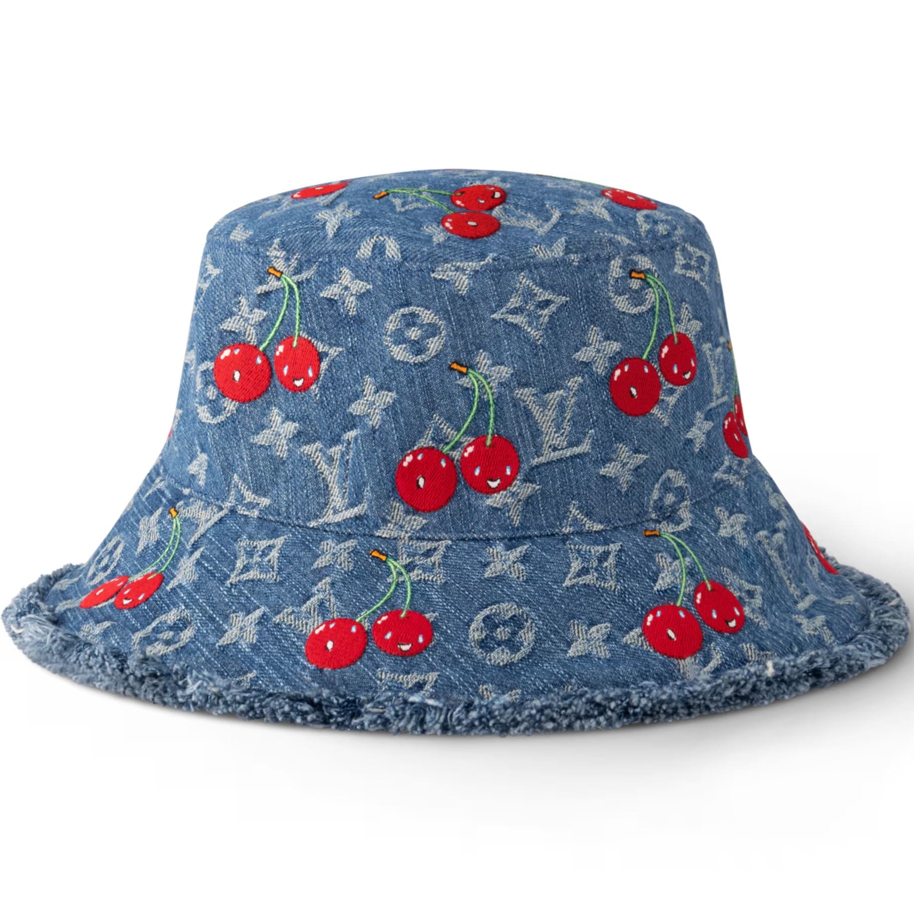 Nón Louis Vuitton Cherry LV x TM Denim Cerise Bucket Hat 4