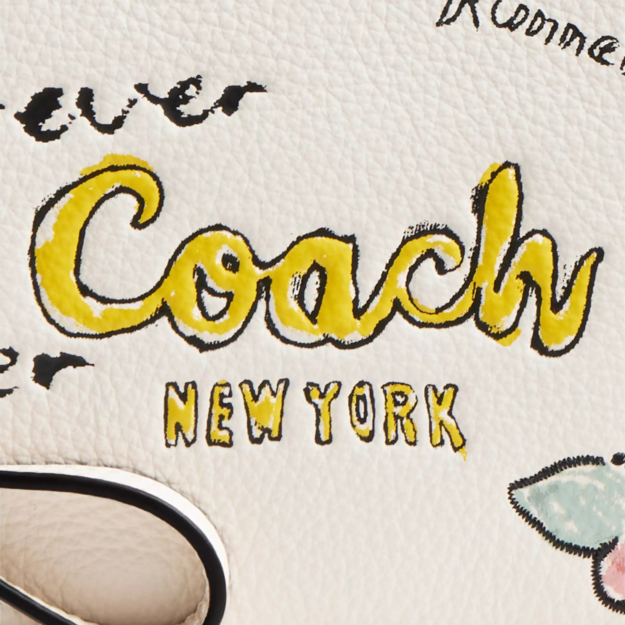 Ví Coach Corner Zip Wristlet With Sketch Print Chalk Multi CAQ54 5