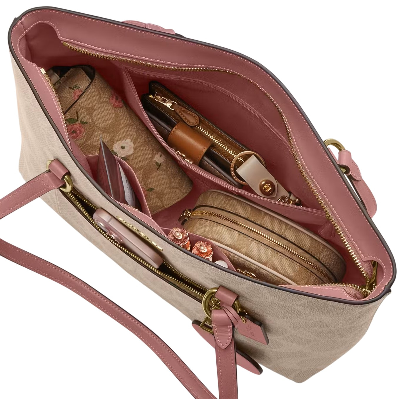Túi Coach Station Tote Bag In Maxi Signature Canvas With Heart Charm CDB47 7
