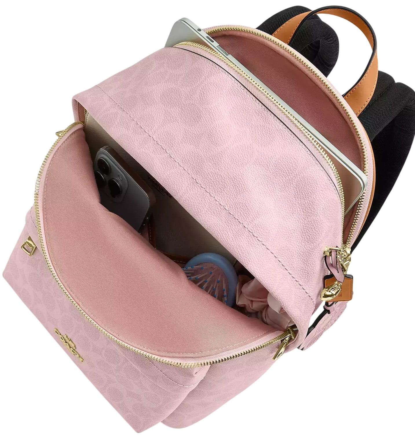 Balo Coach Taylor Small Backpack In Signature Canvas With Charms CEF46 6