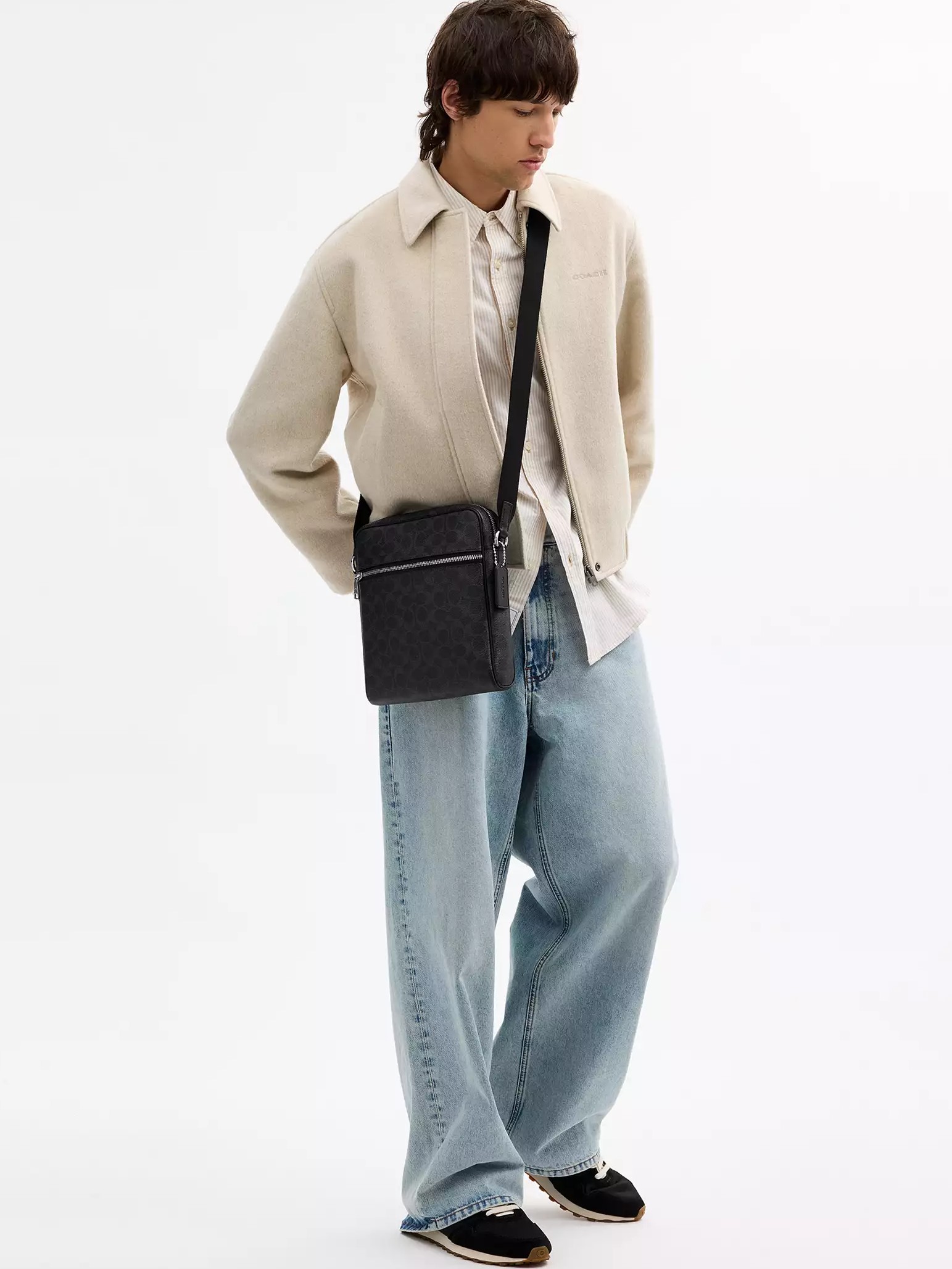 Túi Coach Nam Tristan Crossbody Bag 22 In Signature Canvas CES88 4