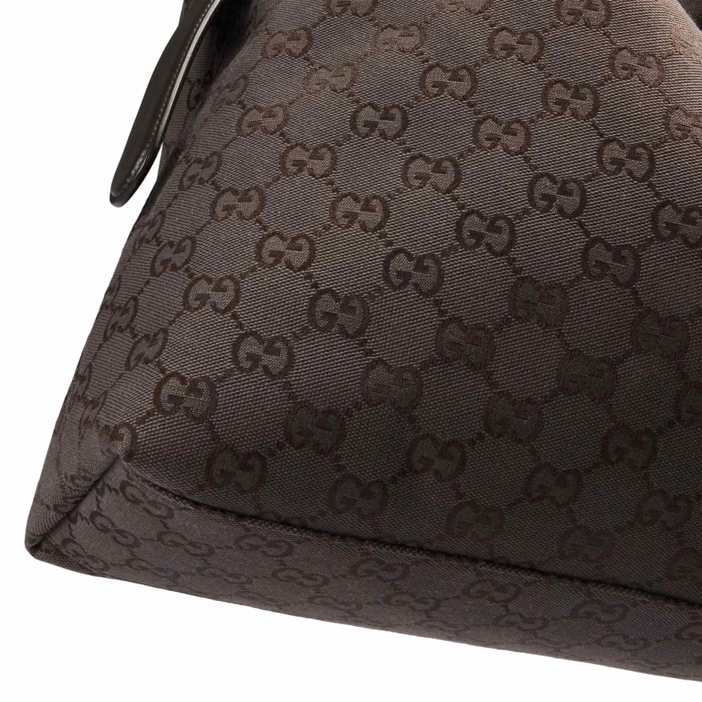 Túi Gucci Beatrix Large Tote Bag Brown and Dark Brown GG Canvas 6