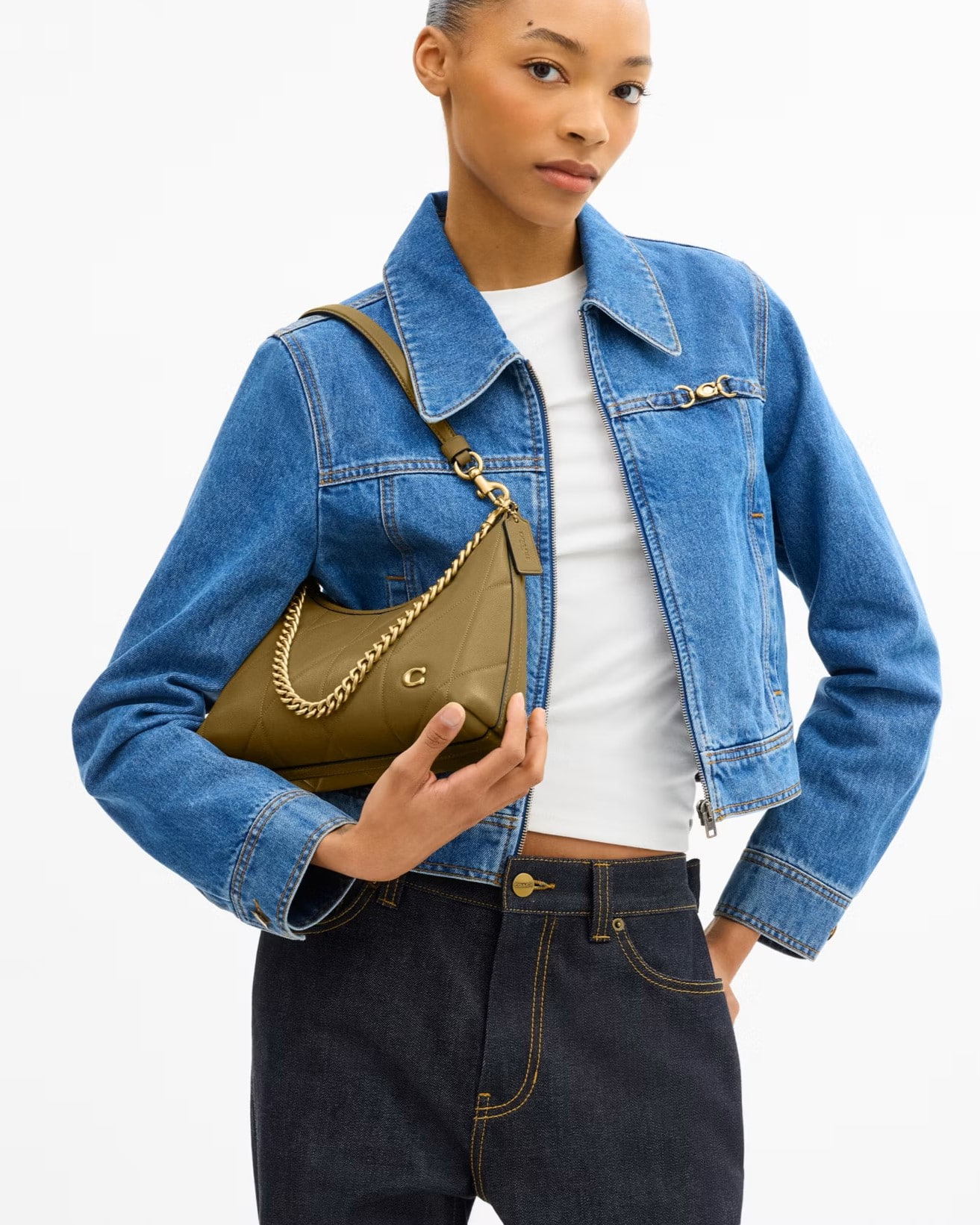 Túi Coach Juliet Shoulder Bag 25 With Quilting Muted Olive CDZ65 7