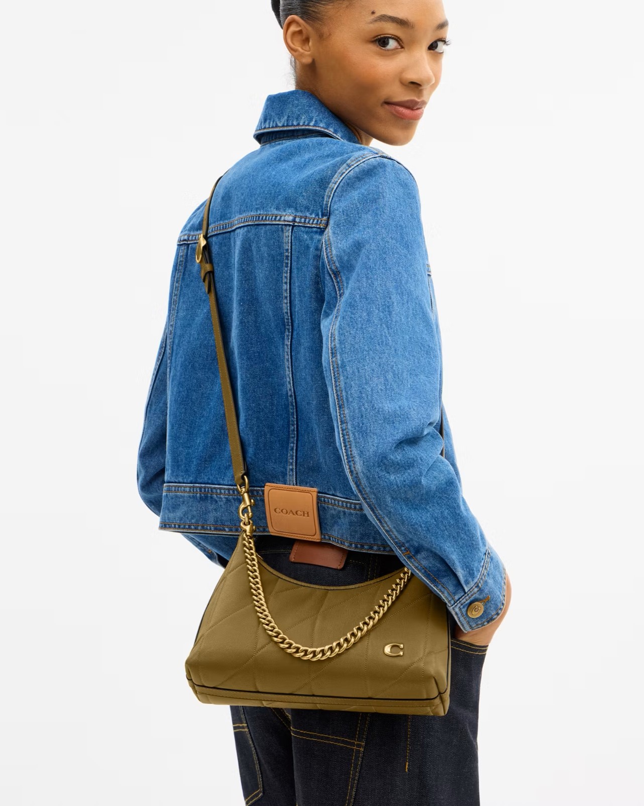 Túi Coach Juliet Shoulder Bag 25 With Quilting Muted Olive CDZ65 6