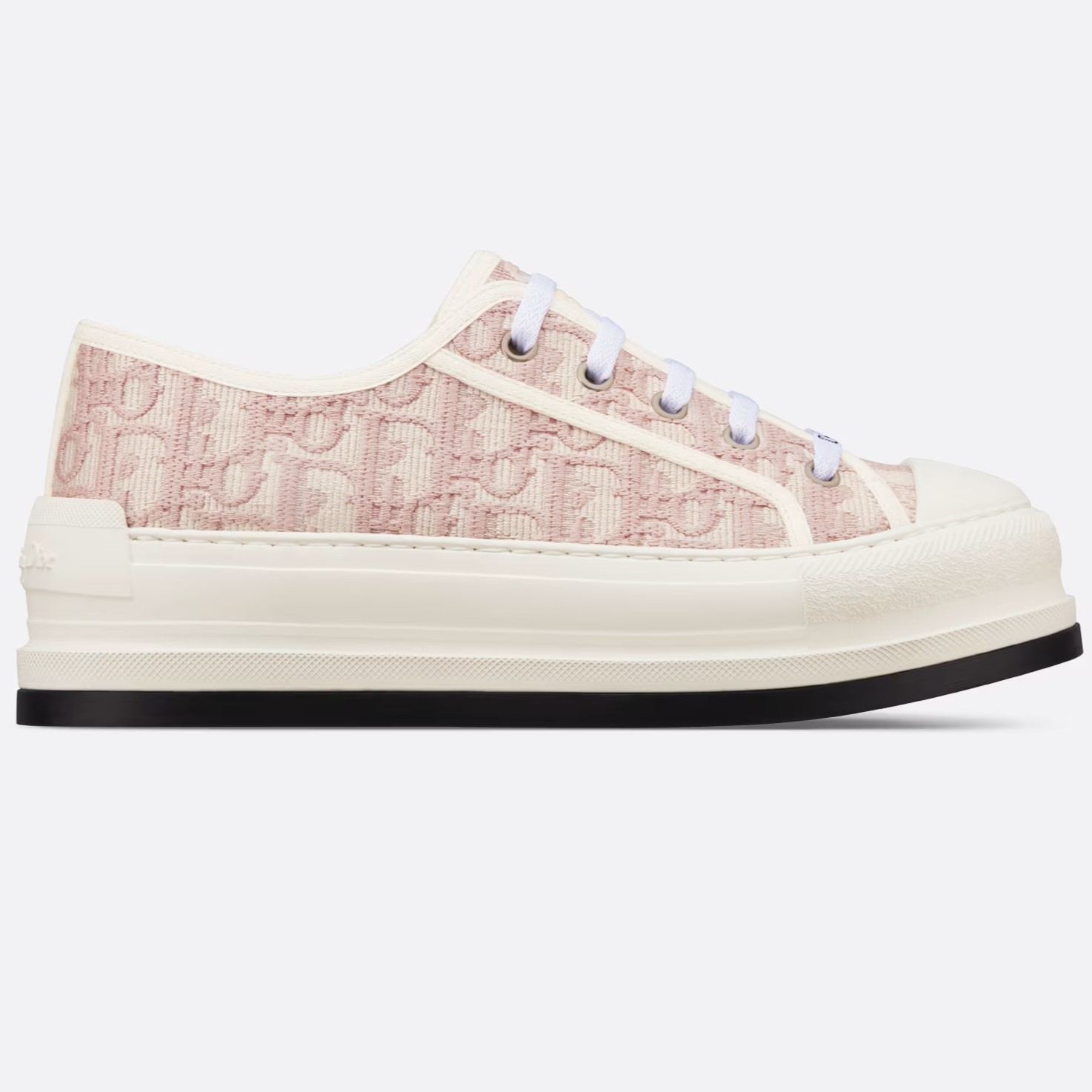 GIÀY THỂ THAO NỮ WALK N DIOR PLATFORM SNEAKER IN NUDE DIOR OBLIQUE EMBROIDERED COTTON 4