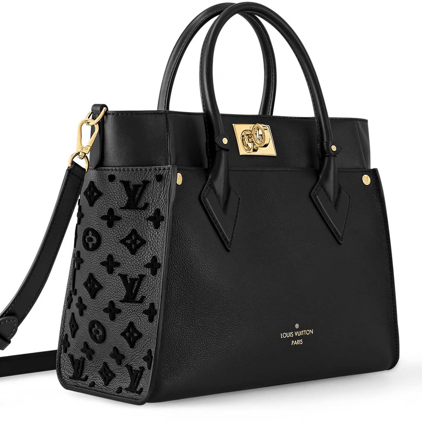 Túi Louis Vuitton On My Side MM Black 3