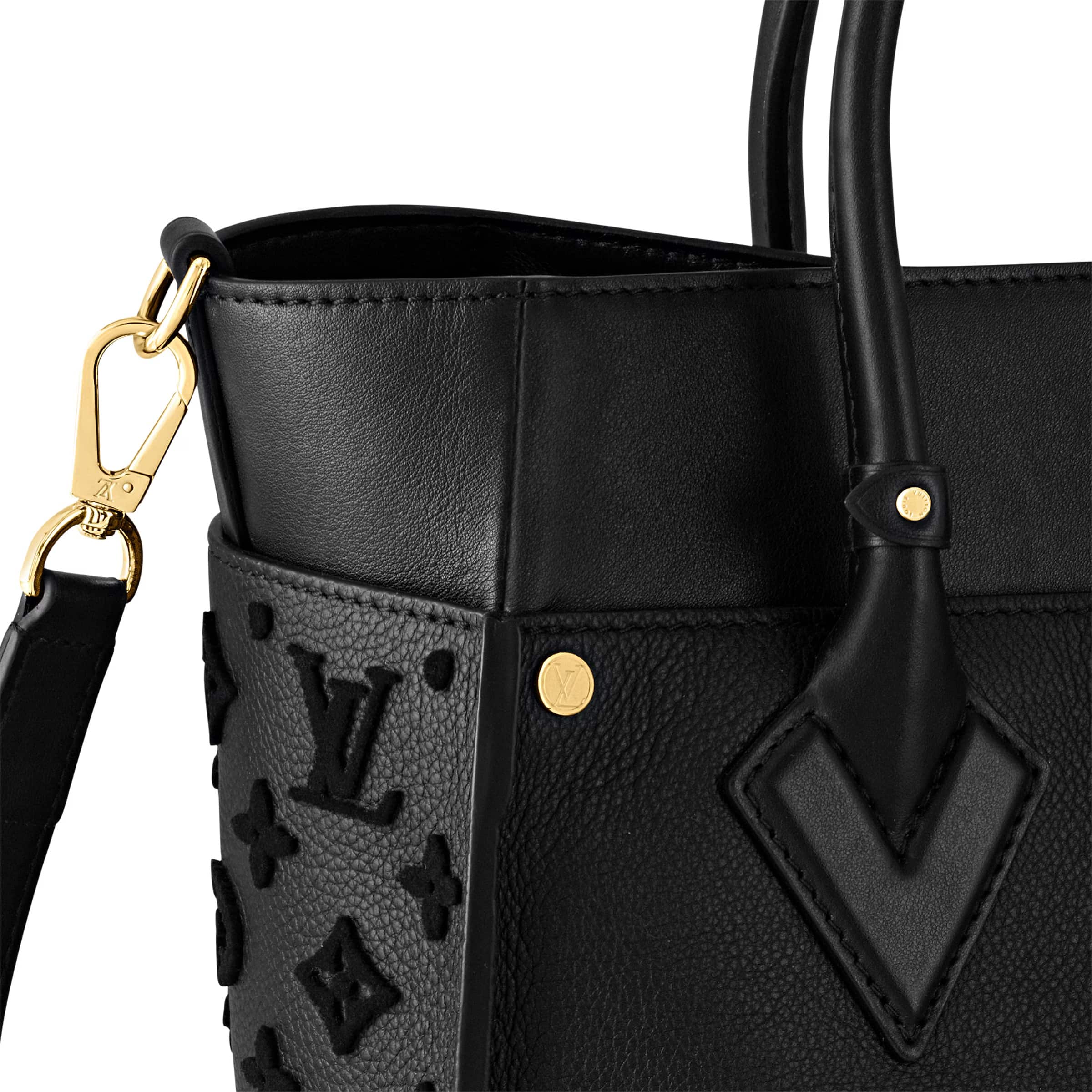 Túi Louis Vuitton On My Side MM Black 4