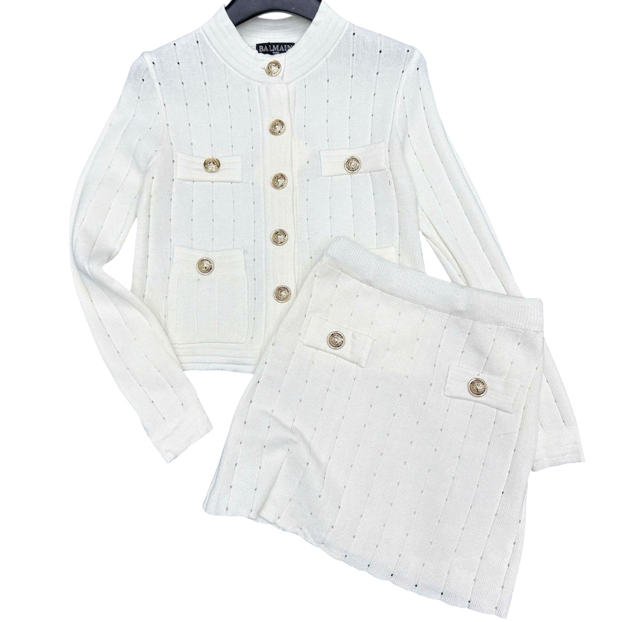 Set áo tay dài váy ngắn Balmain 13