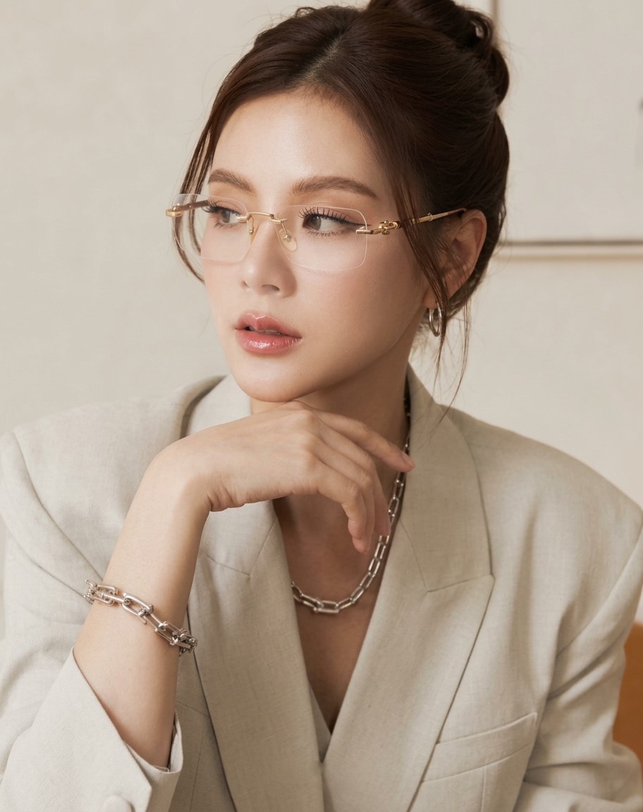 Mắt kính tròng cận Gucci Metal Rimless Eyeglasses with Clear Lenses Silver GG2154O 001 2