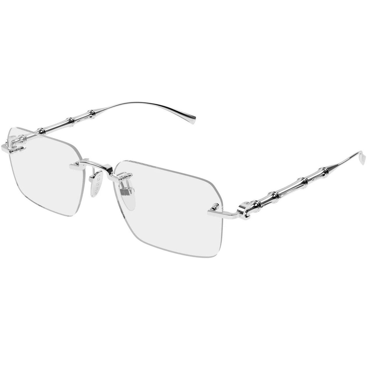 Mắt kính tròng cận Gucci Metal Rimless Eyeglasses with Clear Lenses Silver GG2154O 001 3