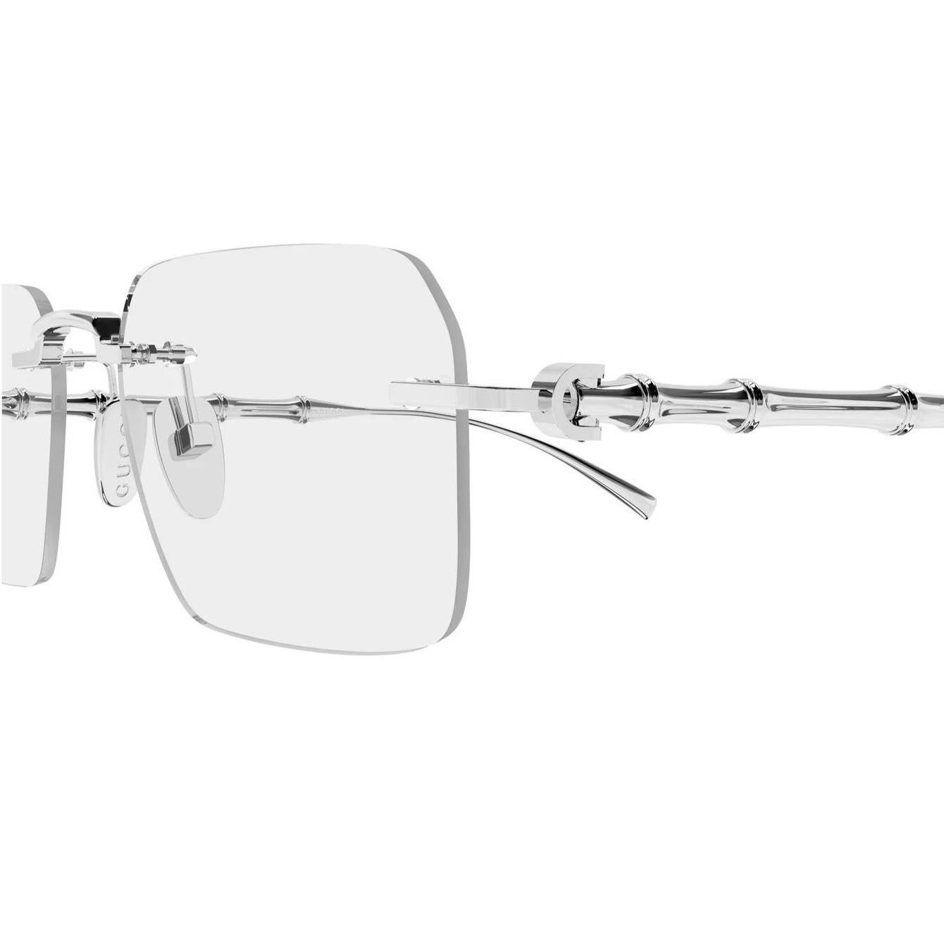 Mắt kính tròng cận Gucci Metal Rimless Eyeglasses with Clear Lenses Silver GG2154O 001 8