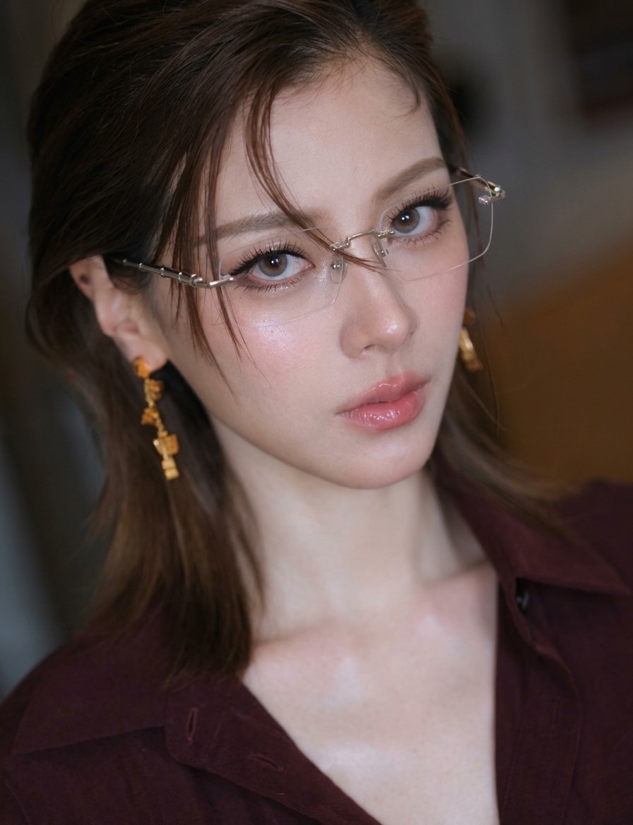 Mắt kính tròng cận Gucci Metal Rimless Eyeglasses with Clear Lenses Silver GG2154O 001 11