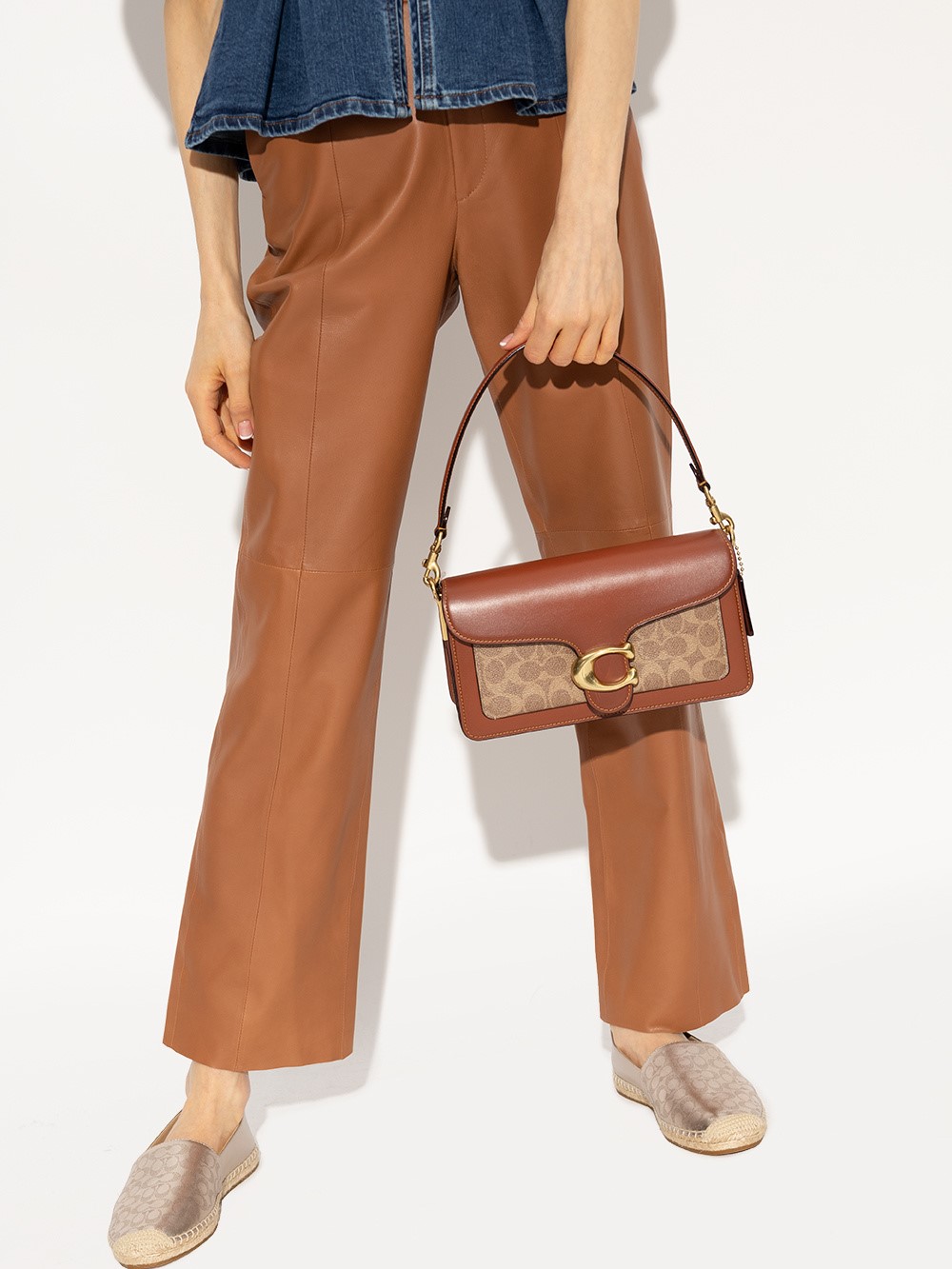 TÚI KẸP NÁCH COACH NỮ TABBY SHOULDER BAG 26 IN SIGNATURE COATED CANVAS AND REFINED CALF LEATHER CI032 16