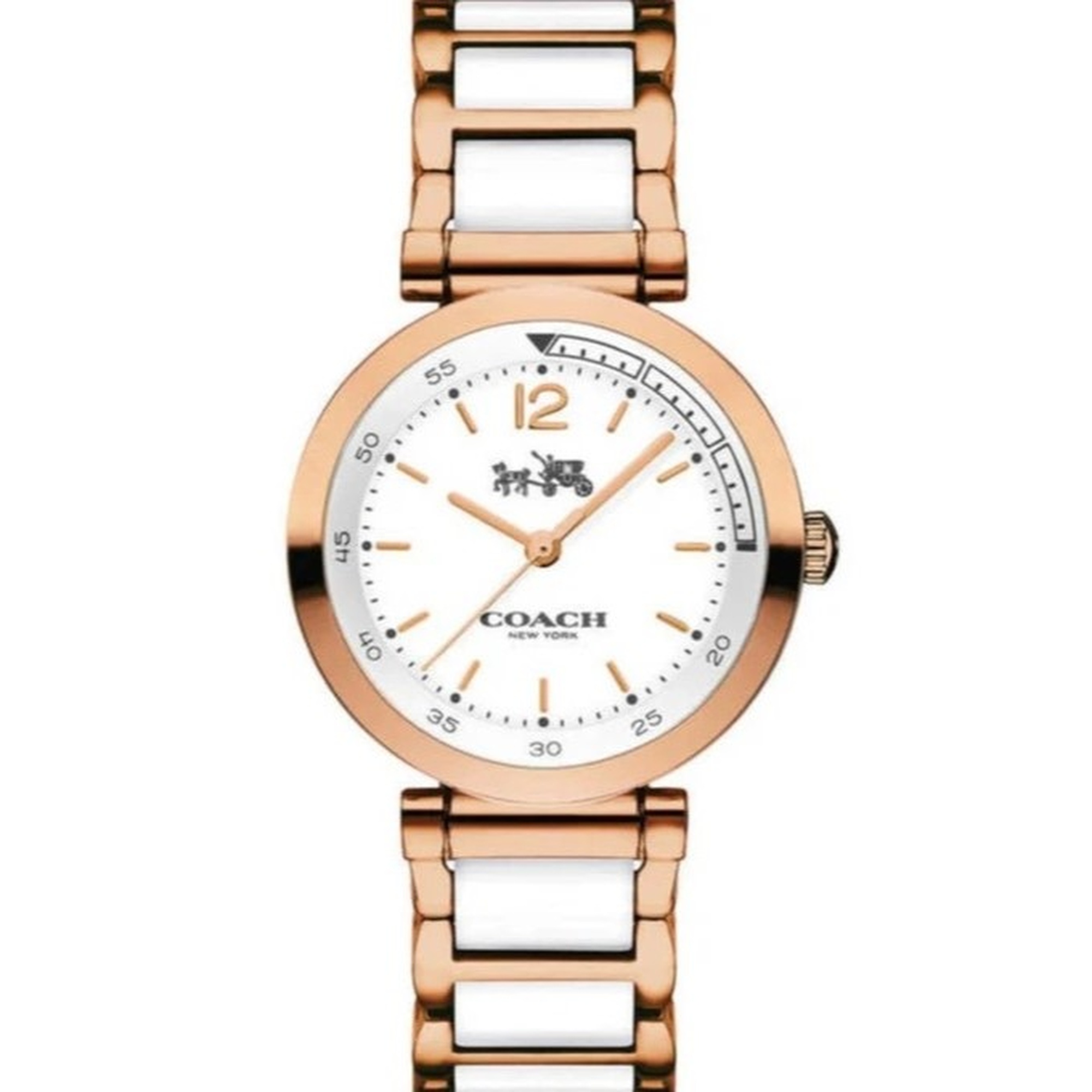 Đồng hồ Coach nữ Rose Gold White Ceramic Ladies Bracelet Watch 14502463 3