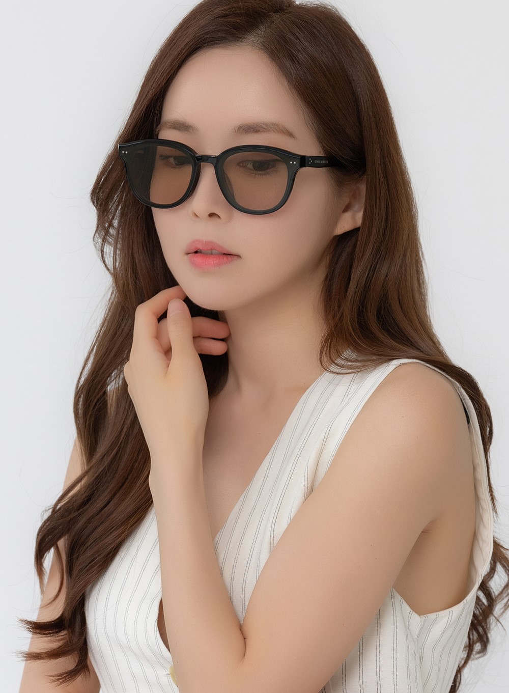 Mắt kính Gentle Monster Jade 01(BR) Brown Lenses Black Acetate Frame 6
