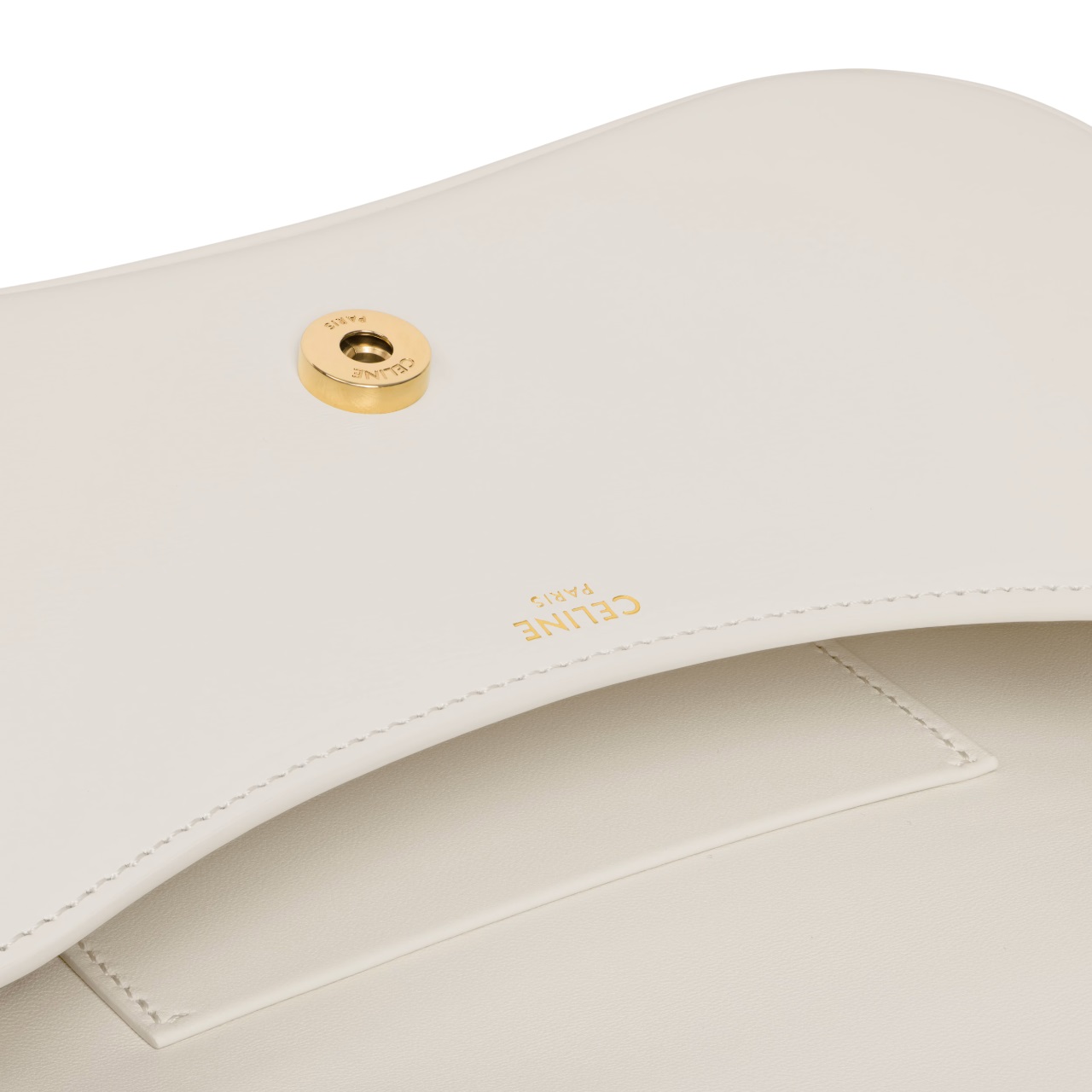 Túi đeo chéo Celine Teen Lola In Shiny Calfskin White Cotton 5