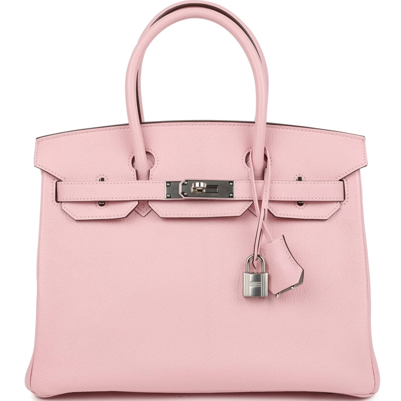 Túi Hermès Birkin 30 Rose Sakura Verso Chèvre Palladium Hardware 4