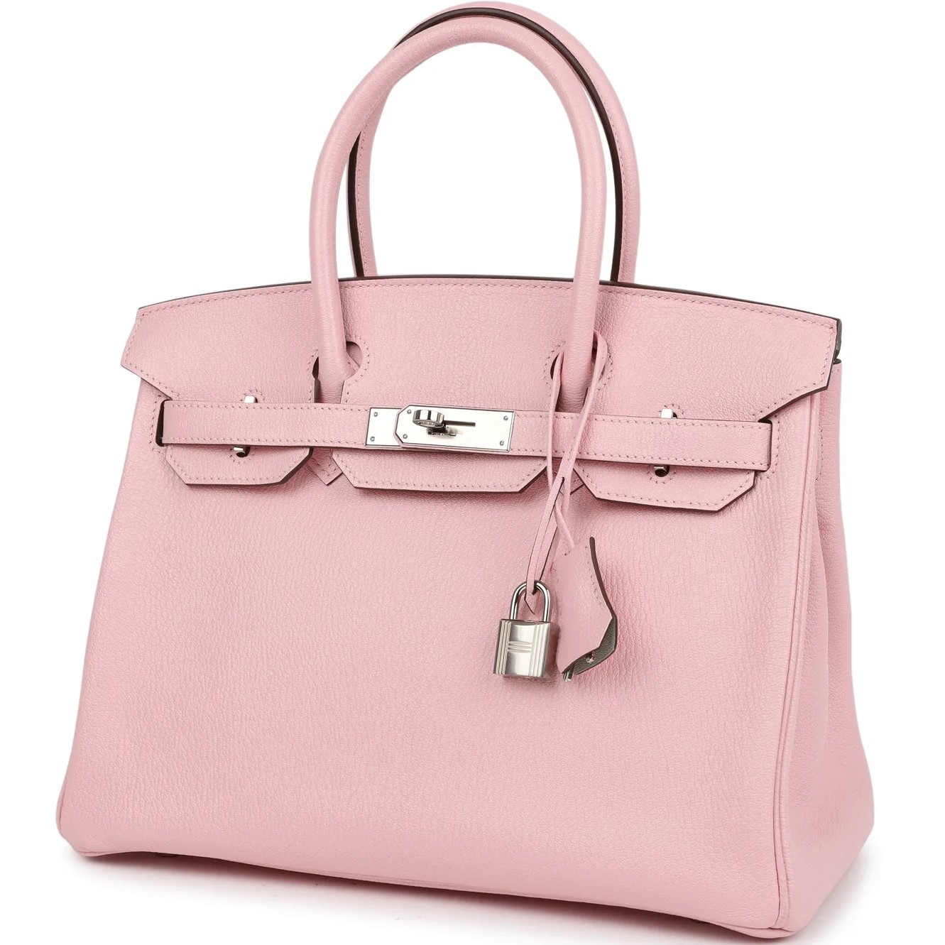 Túi Hermès Birkin 30 Rose Sakura Verso Chèvre Palladium Hardware 5