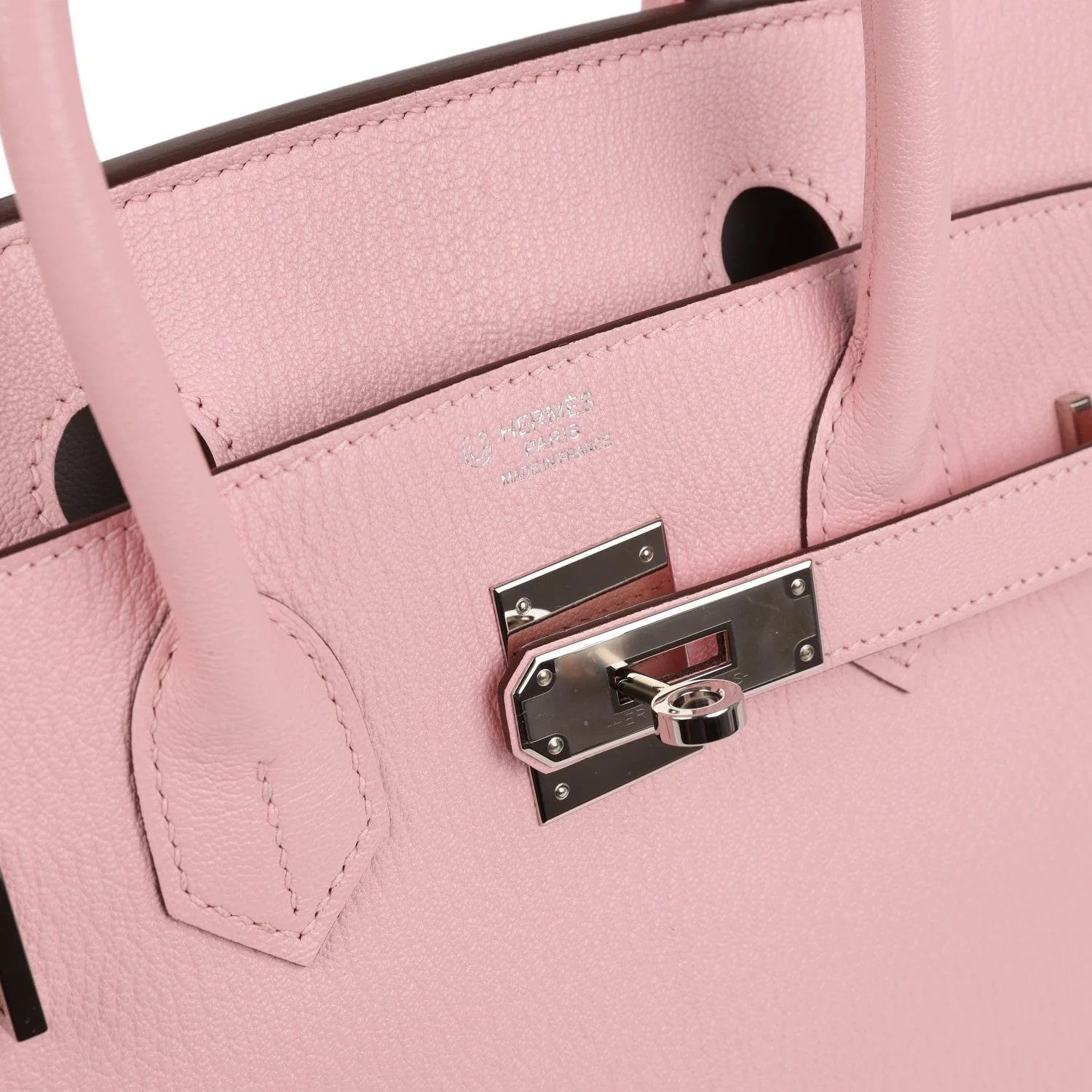 Túi Hermès Birkin 30 Rose Sakura Verso Chèvre Palladium Hardware 7